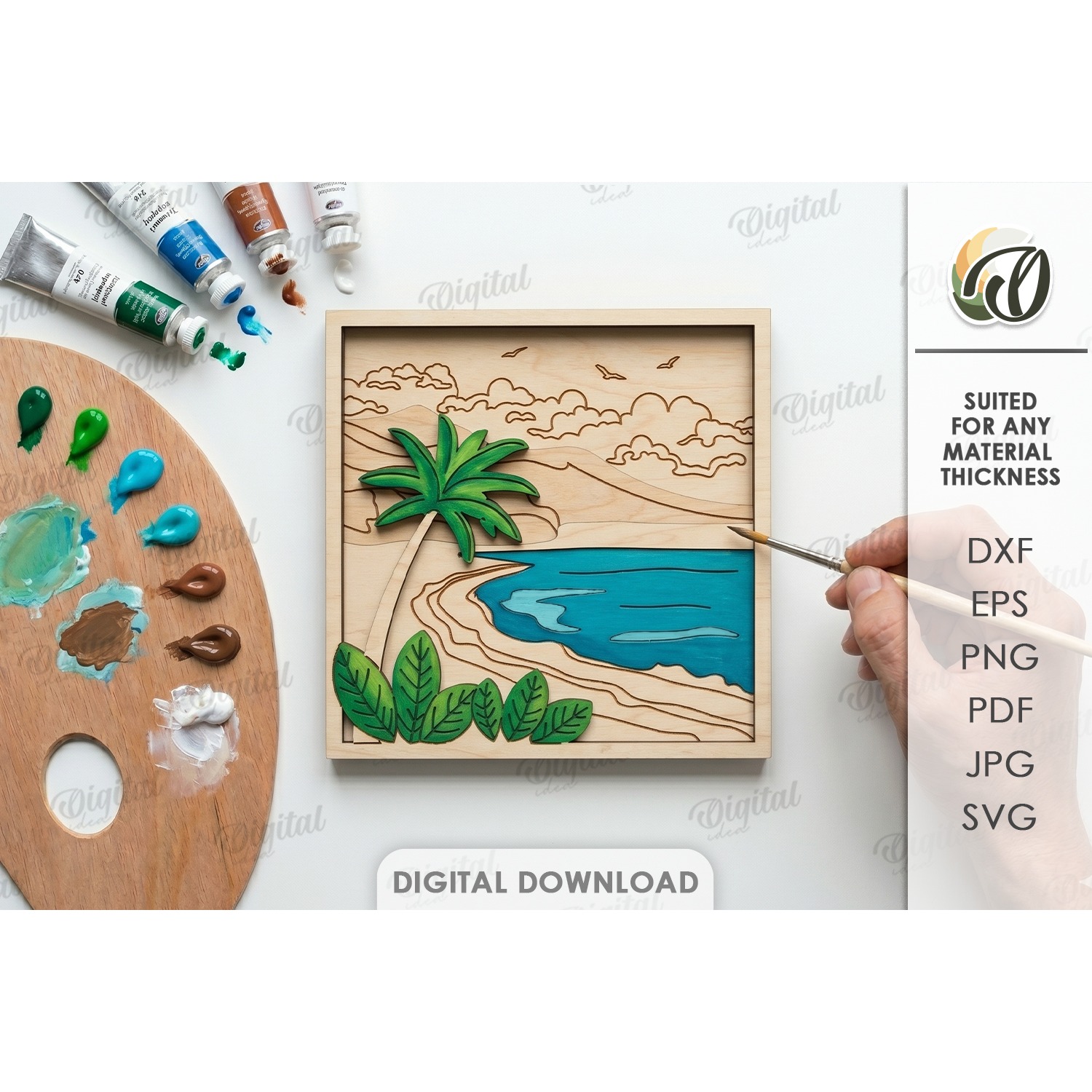 Layered Coloring Wall Sign Laser Cut. Wall Decor SVG (2)