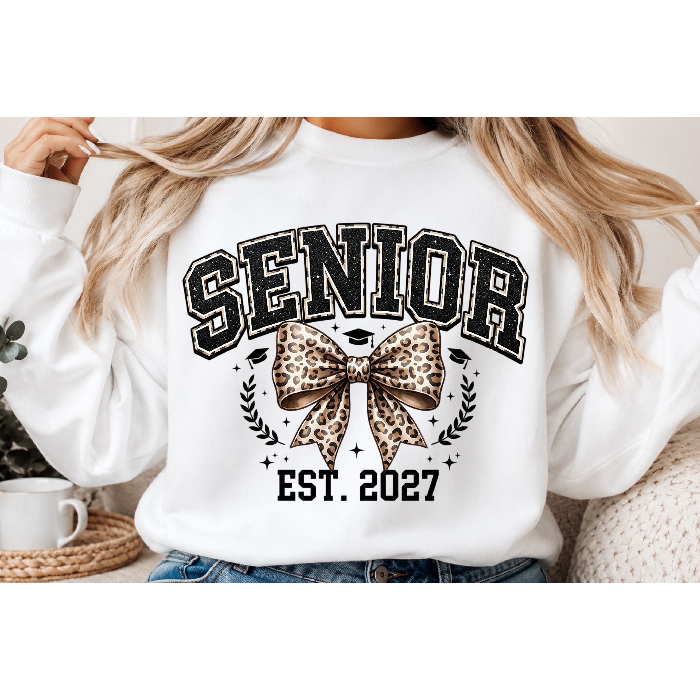 Leopard Bow Varsity Senior Est 2027 2