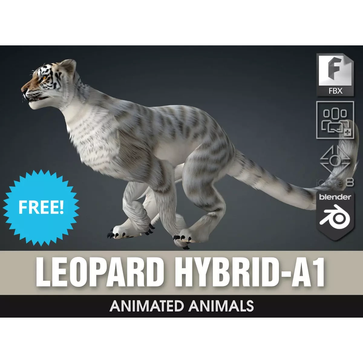 Leopard Hybrid A1 Free 3D model
