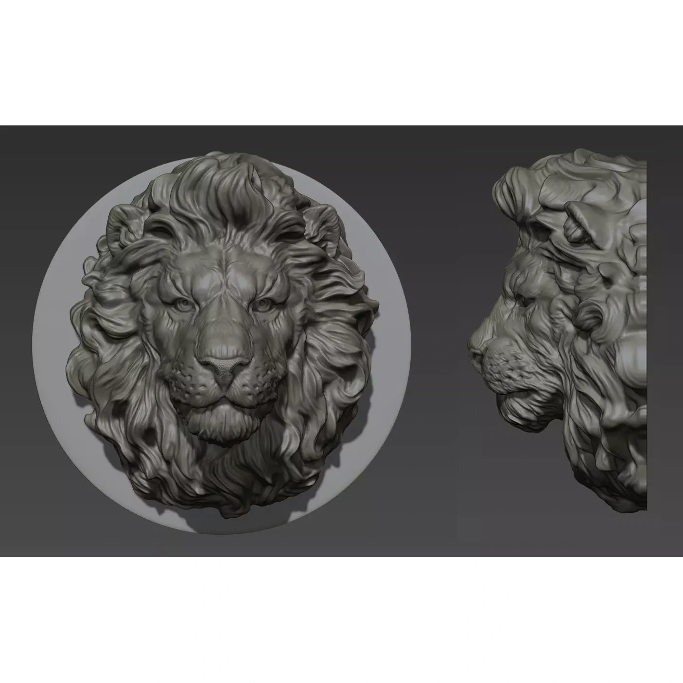 Lion head for pendant 3D print model