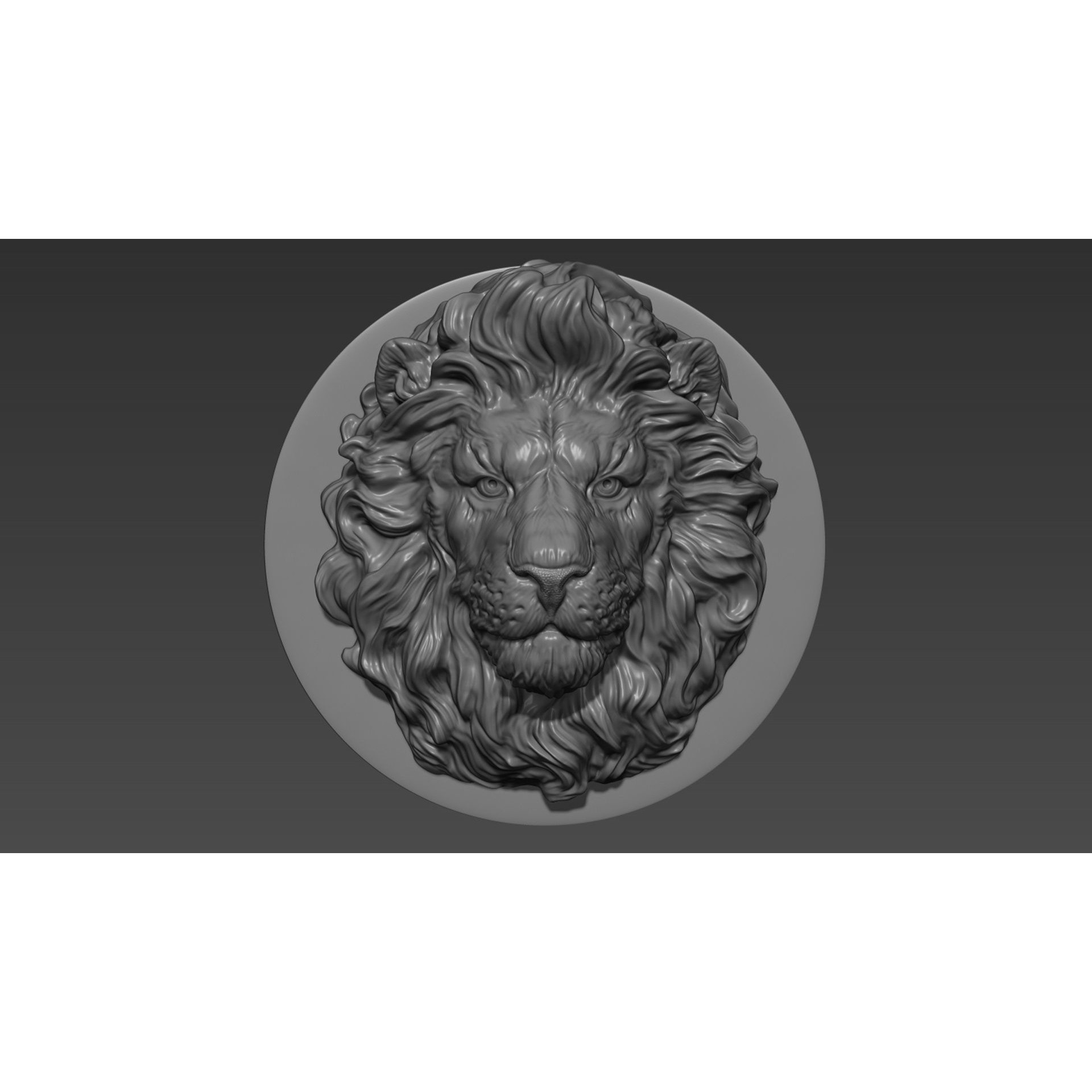 Lion head for pendant 3D print model 3