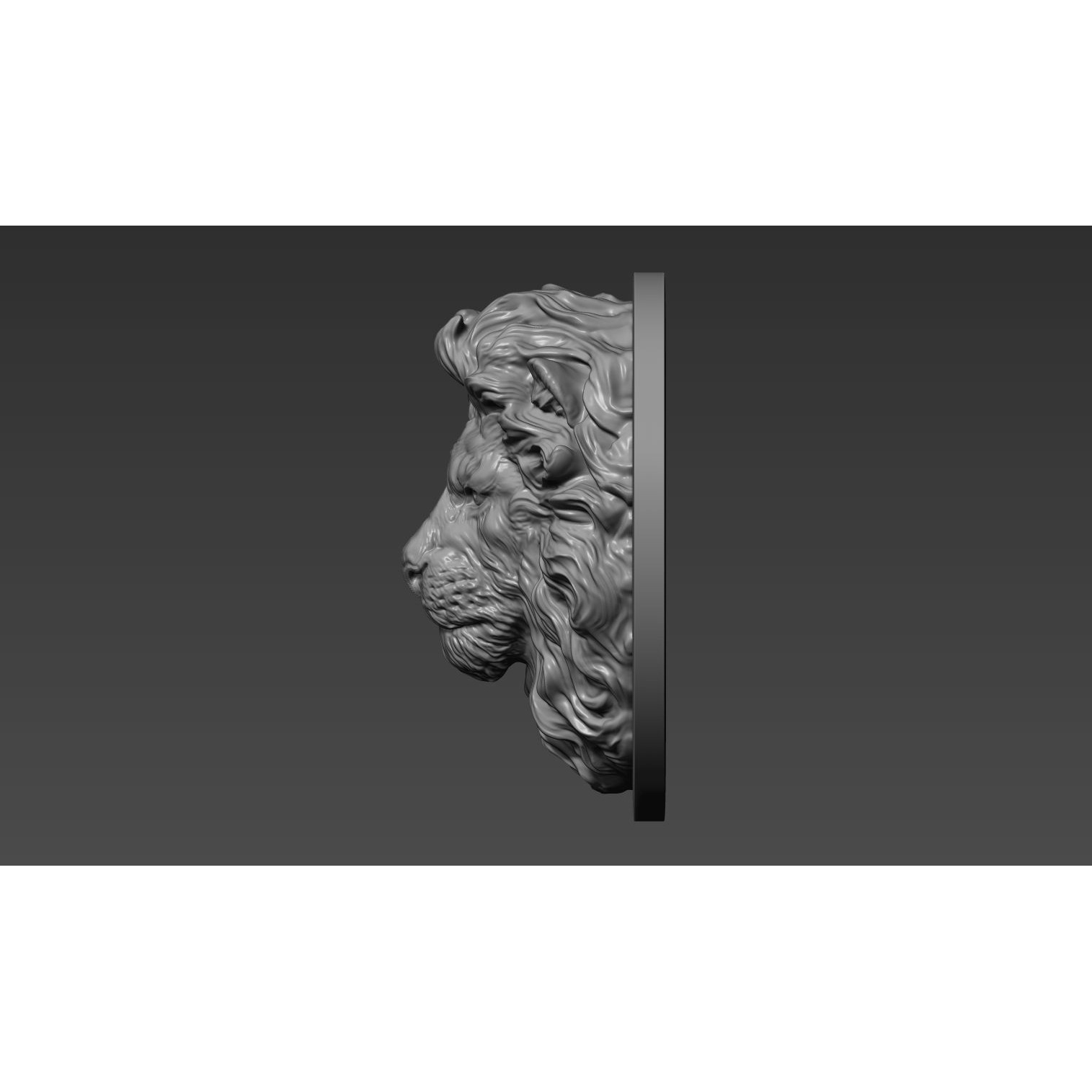 Lion head for pendant 3D print model 7