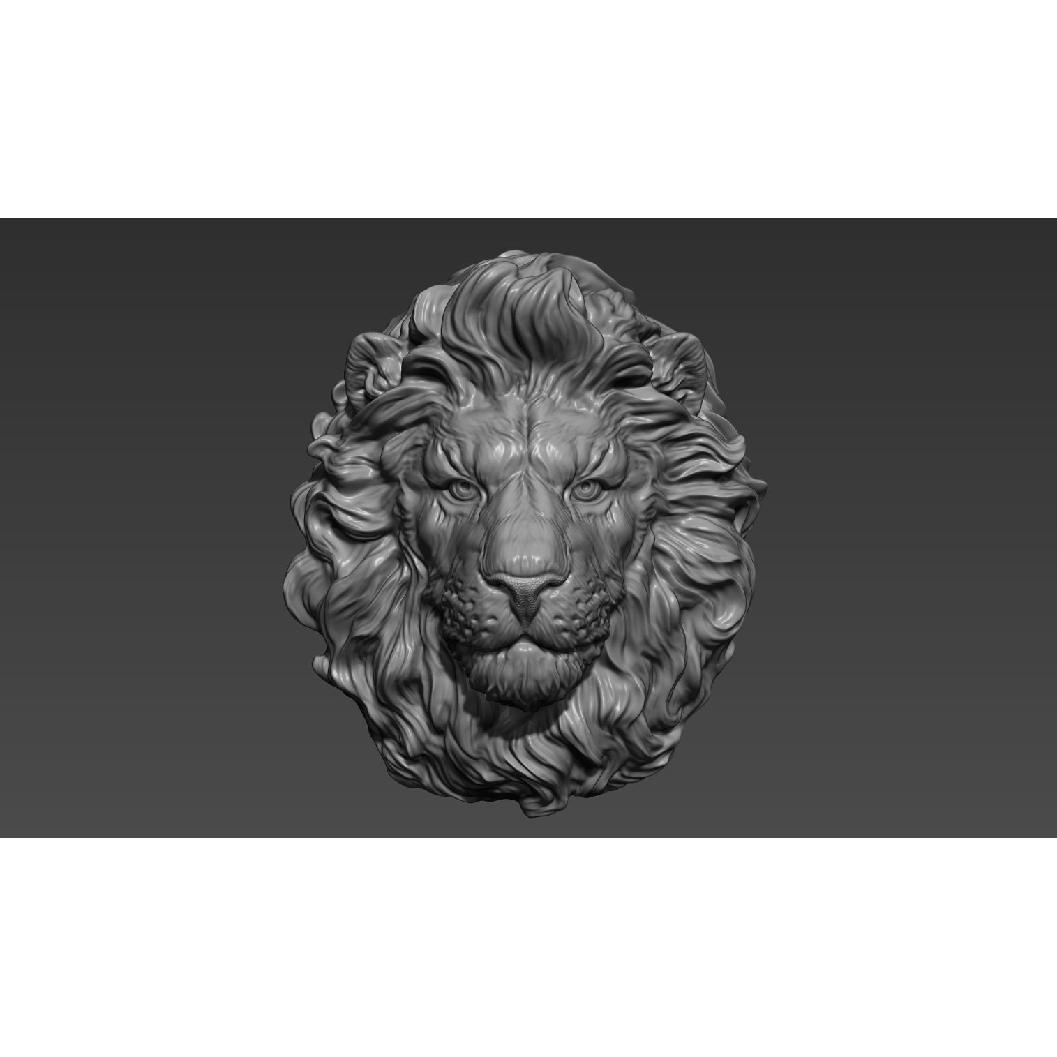 Lion head for pendant 3D print model 9