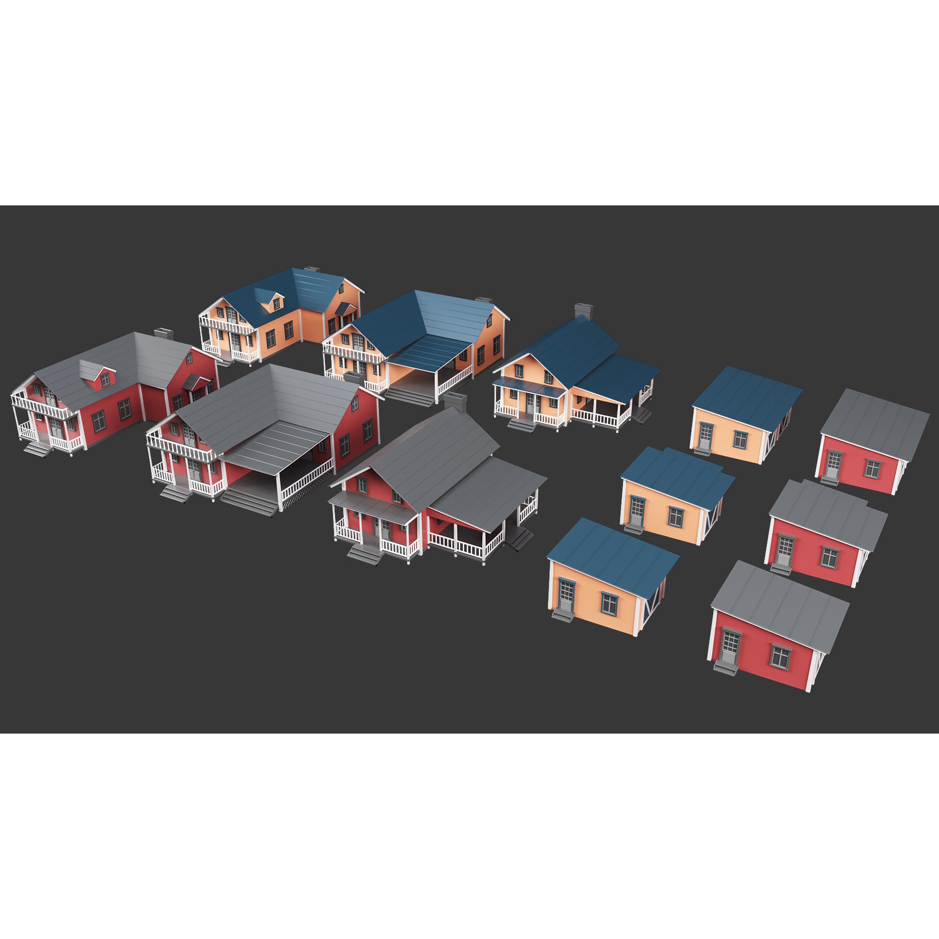 Low Poly Farm - 160 Models Mega Pack Free low-poly 3D model 5
