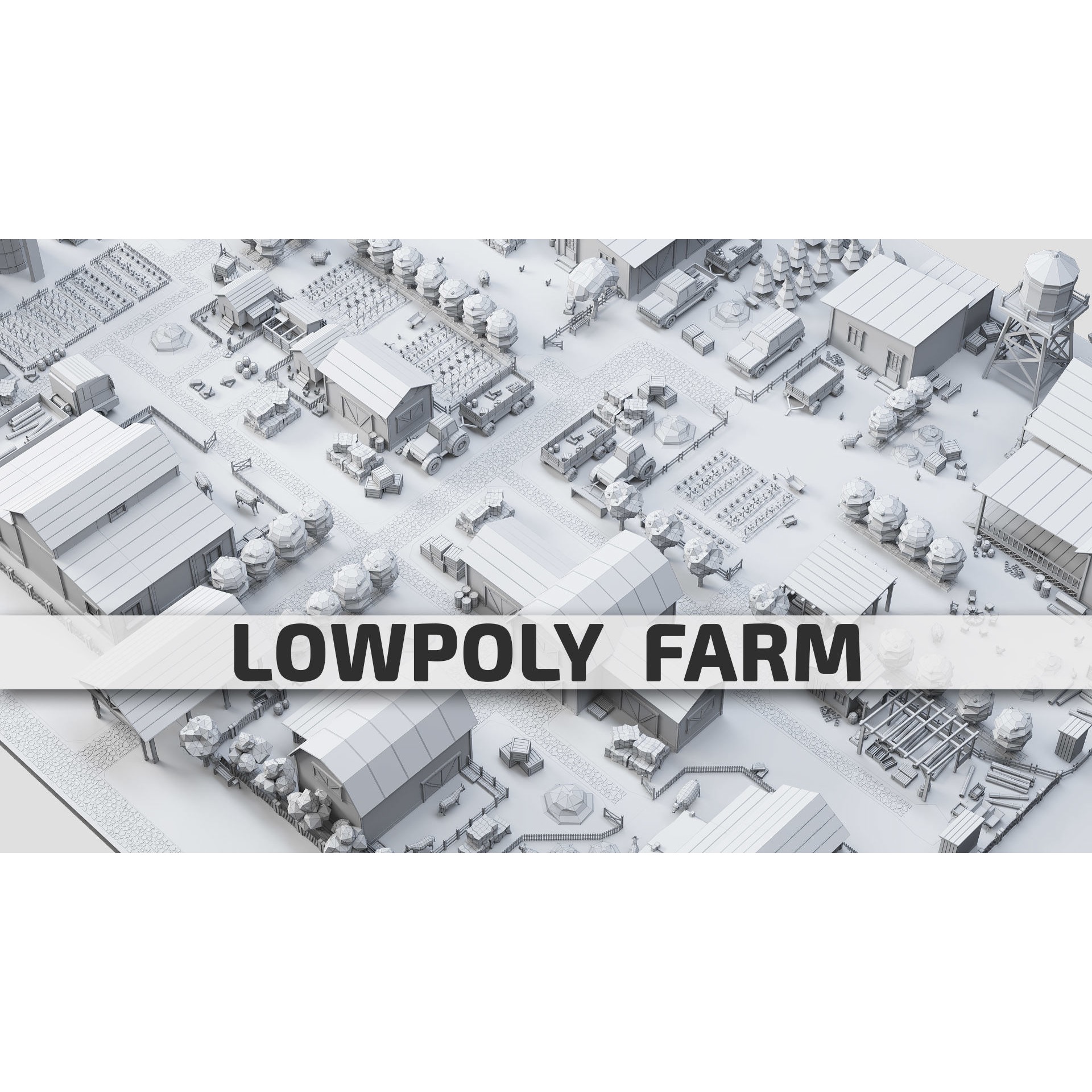 Low Poly Farm Pack - Ready Farm Collection lowpoly Free low-poly 3D model 4