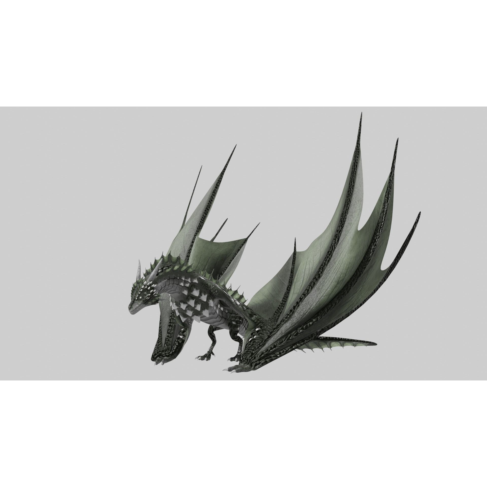 Low Poly Wyvern Dragon Animated Model Low-poly 3D model 2