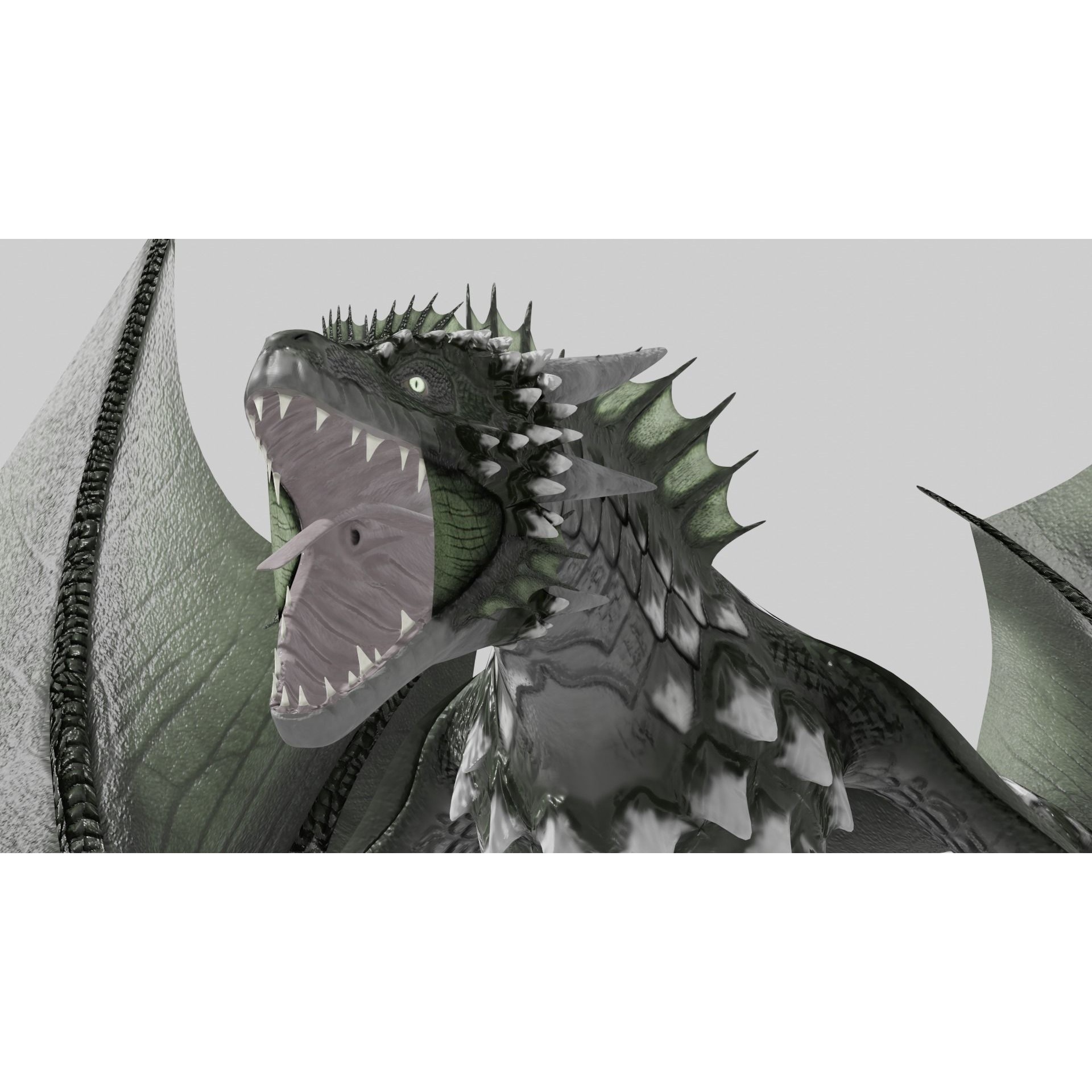 Low Poly Wyvern Dragon Animated Model Low-poly 3D model 6