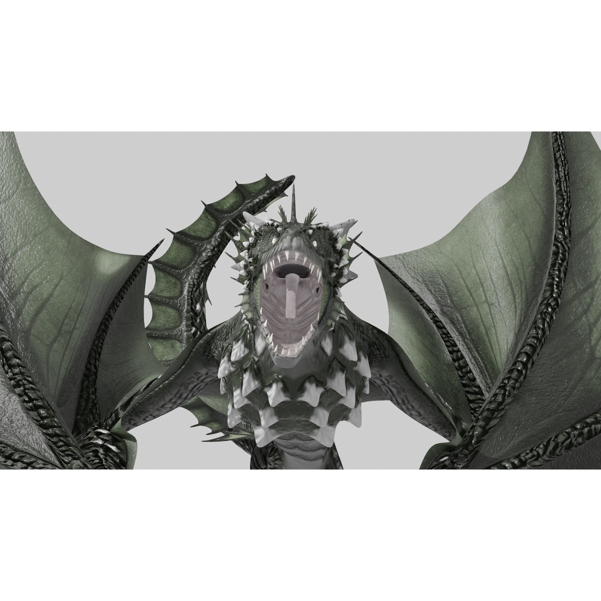 Low Poly Wyvern Dragon Animated Model Low-poly 3D model 8
