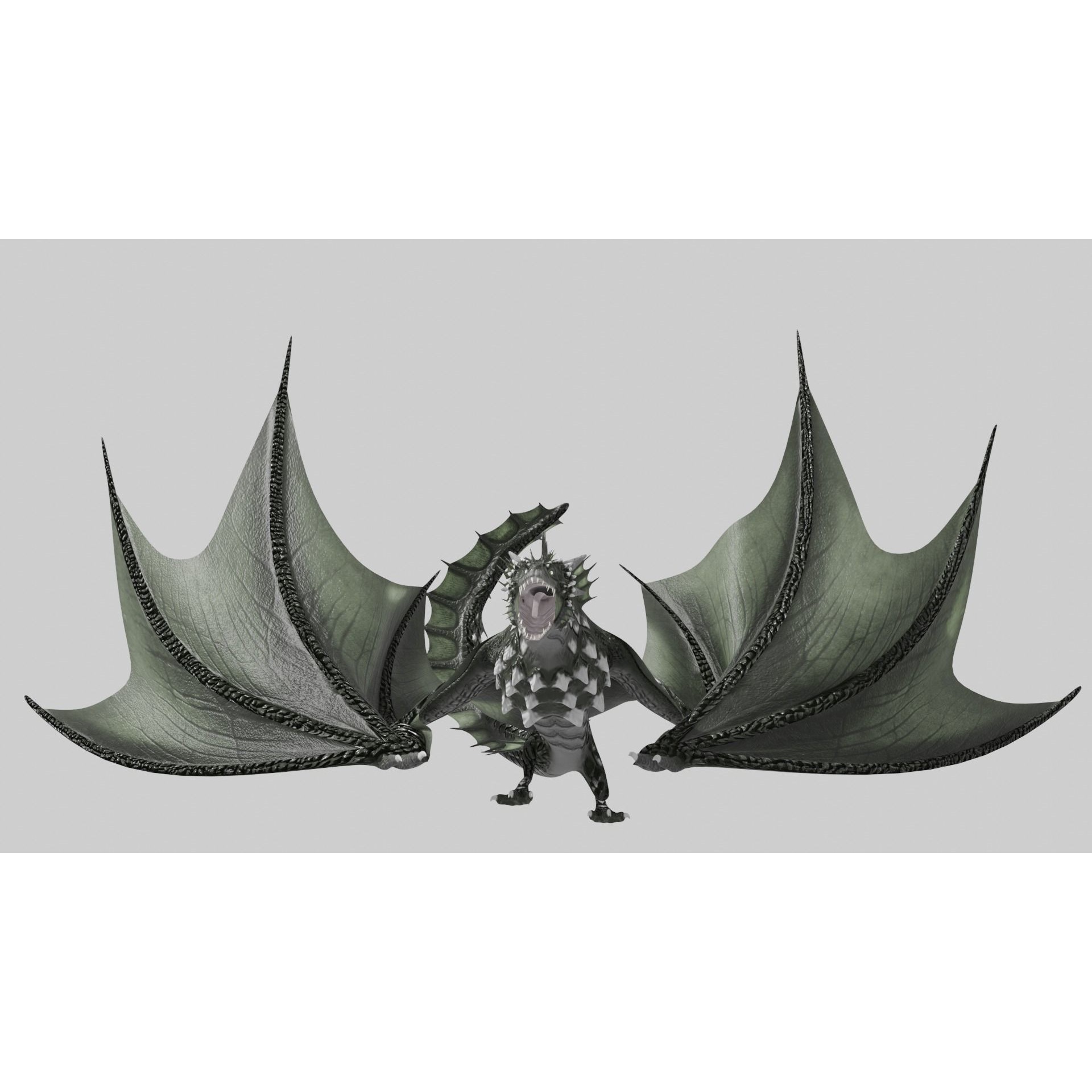 Low Poly Wyvern Dragon Animated Model Low-poly 3D model 9
