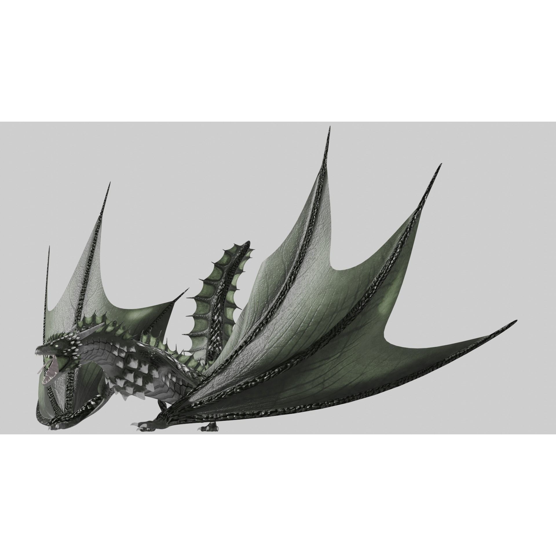 Low Poly Wyvern Dragon Animated Model Low-poly 3D model 10