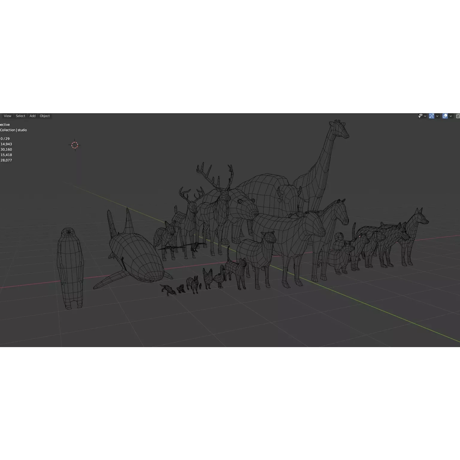 LowPoly Animals Pack Low-poly 3D model 2