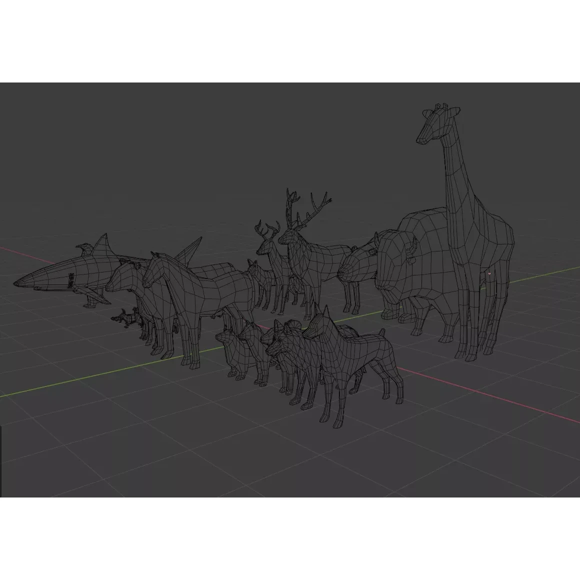 LowPoly Animals Pack Low-poly 3D model 3