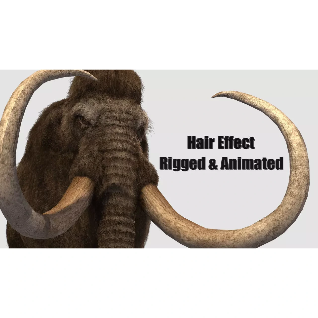 mammoth elephant Low-poly 3D model