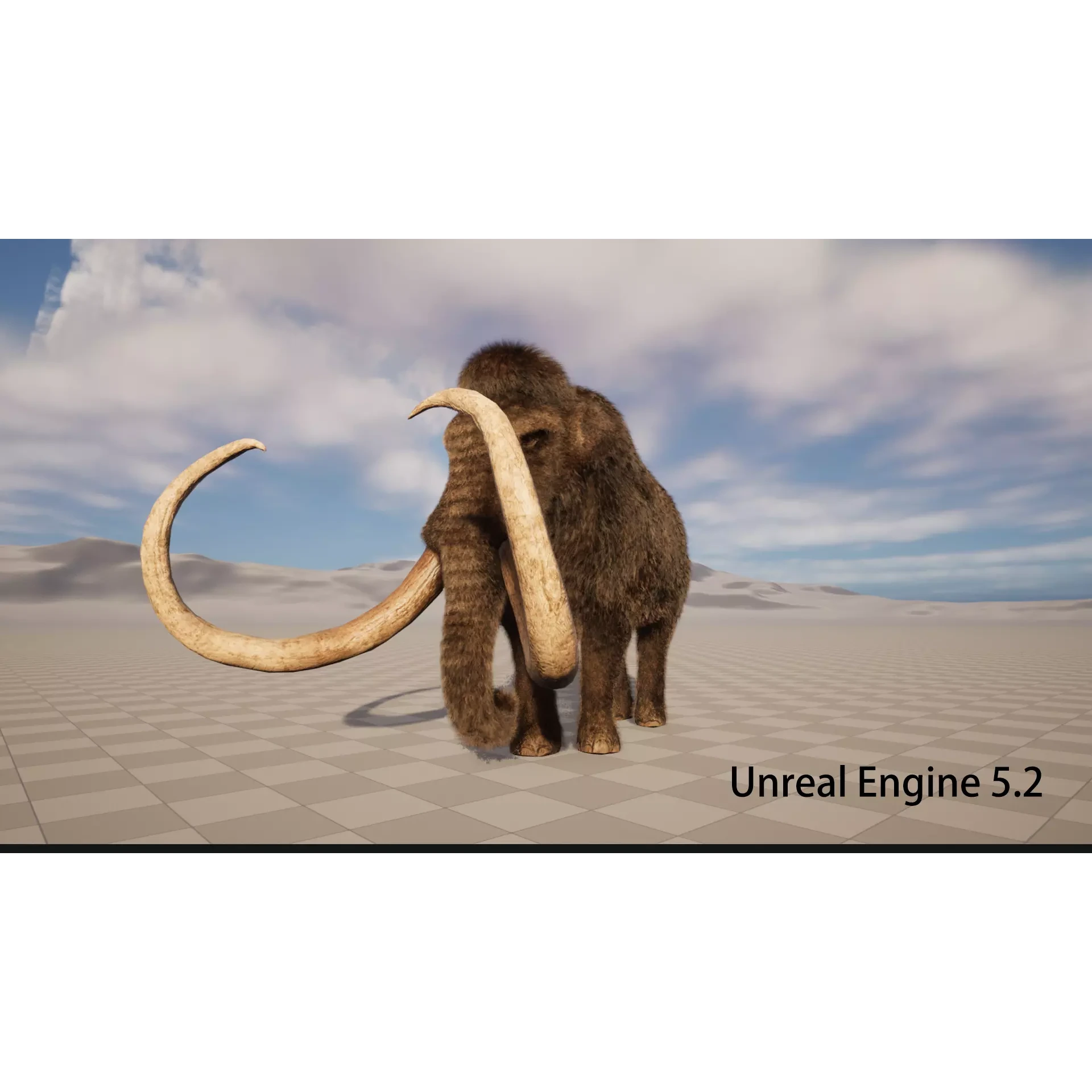 mammoth elephant Low-poly 3D model 9
