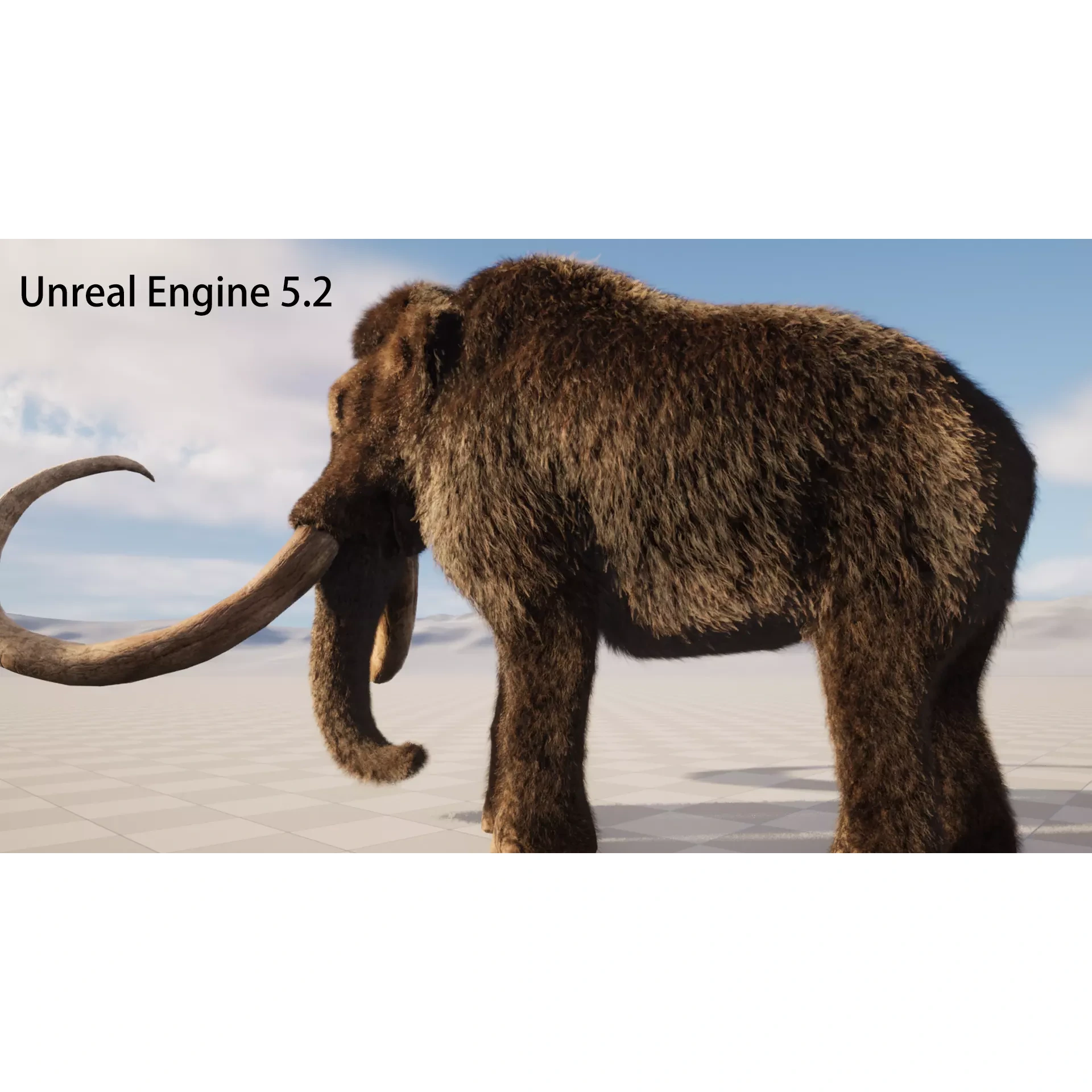 mammoth elephant Low-poly 3D model 10