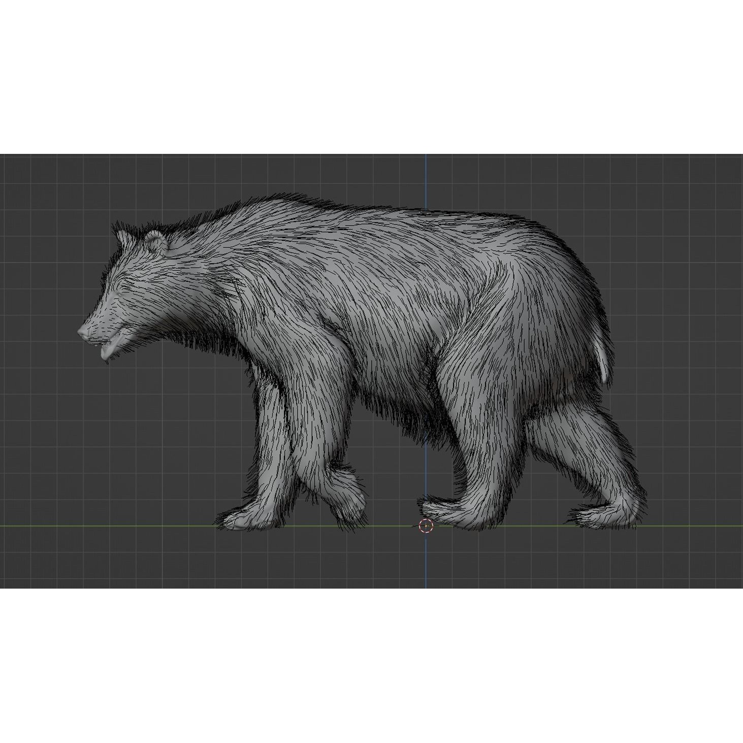 Marsican Bear Animated 3D model 8