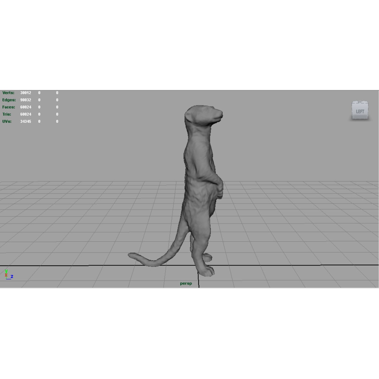 Meerkat Low-poly 3D model 2