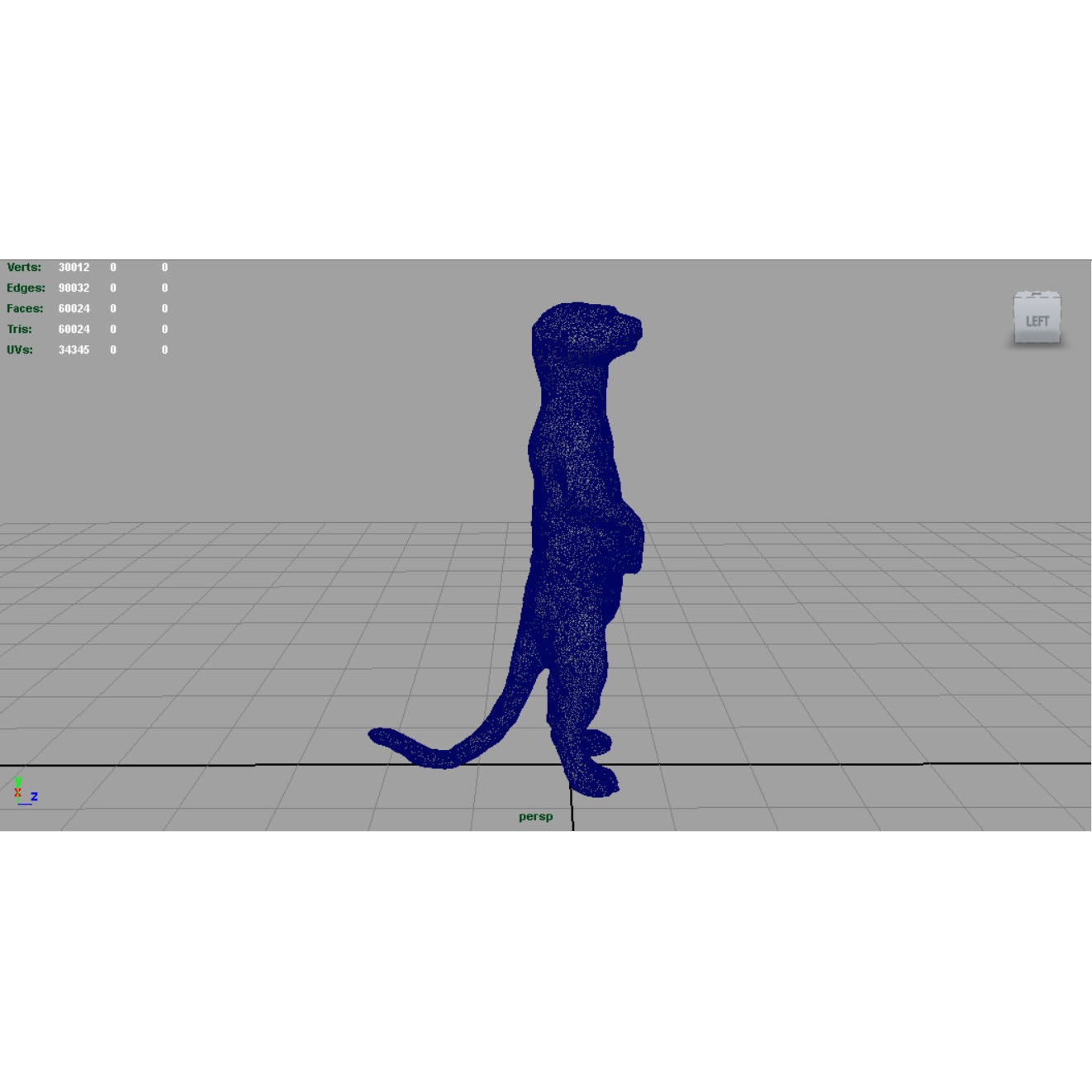 Meerkat Low-poly 3D model 4