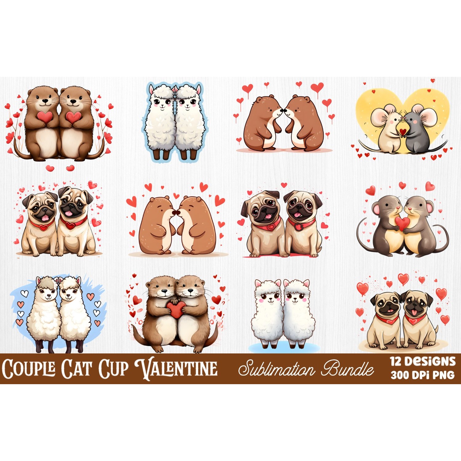 Mega Valentine's Day Clipart Sublimation 13