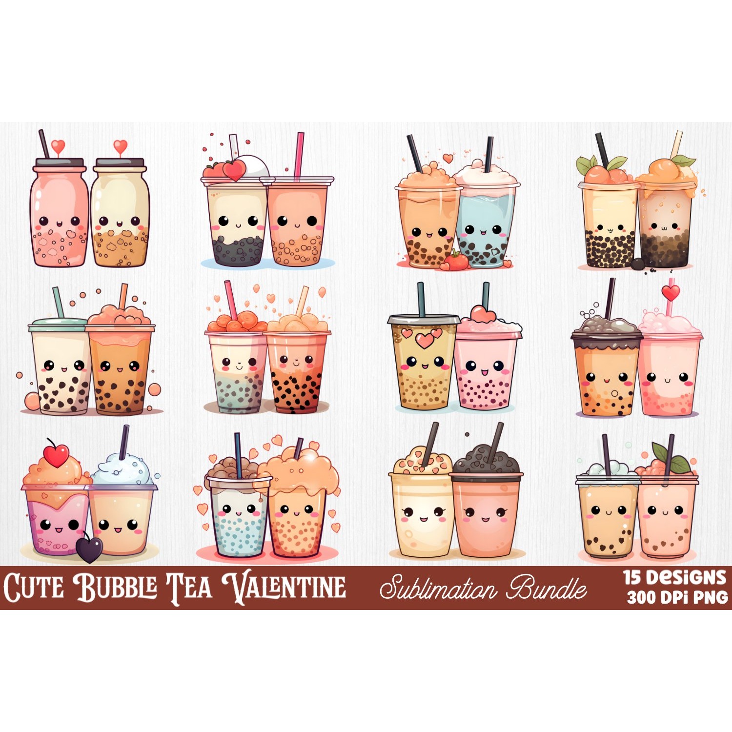 Mega Valentine's Day Clipart Sublimation 14