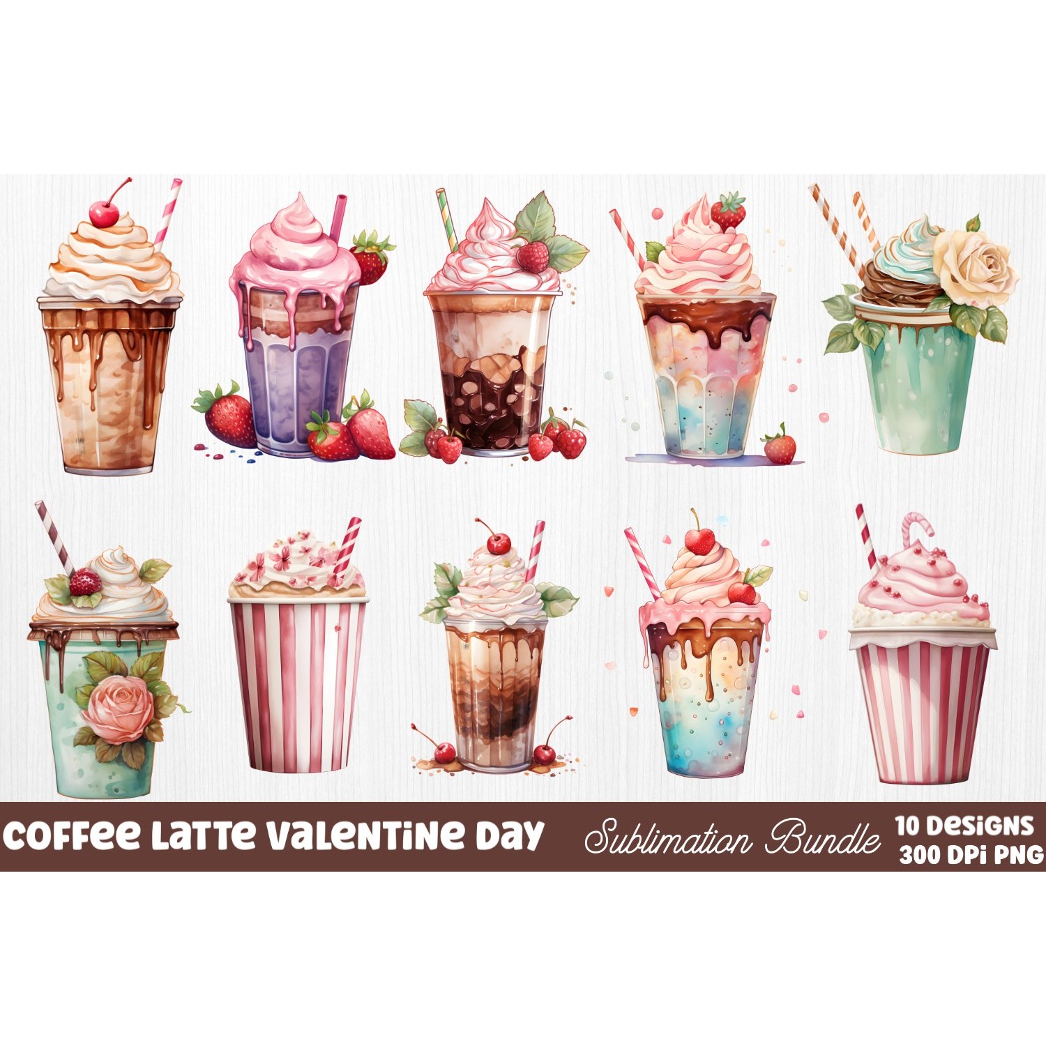 Mega Valentine's Day Clipart Sublimation 16
