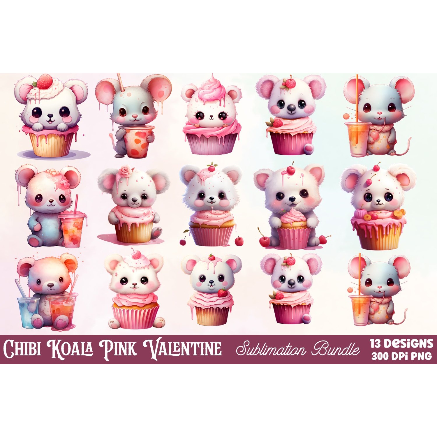Mega Valentine's Day Clipart Sublimation 18