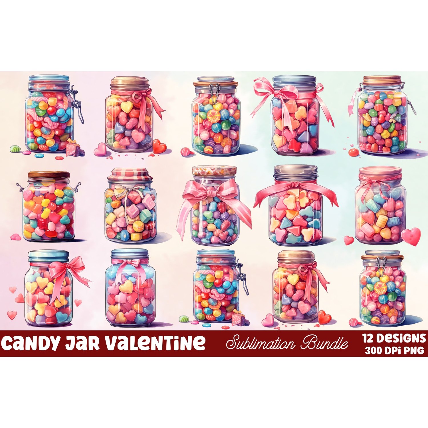 Mega Valentine's Day Clipart Sublimation 23