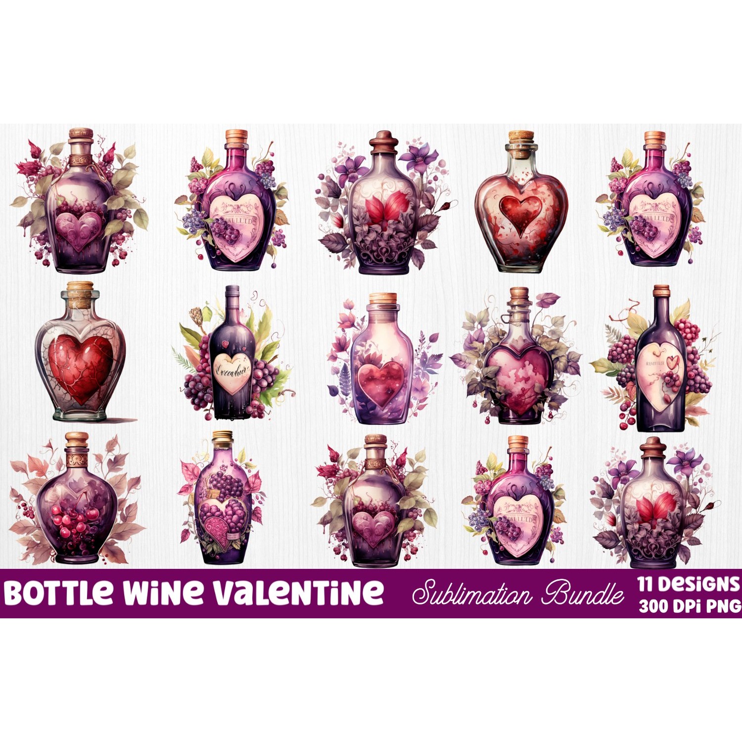 Mega Valentine's Day Clipart Sublimation 24