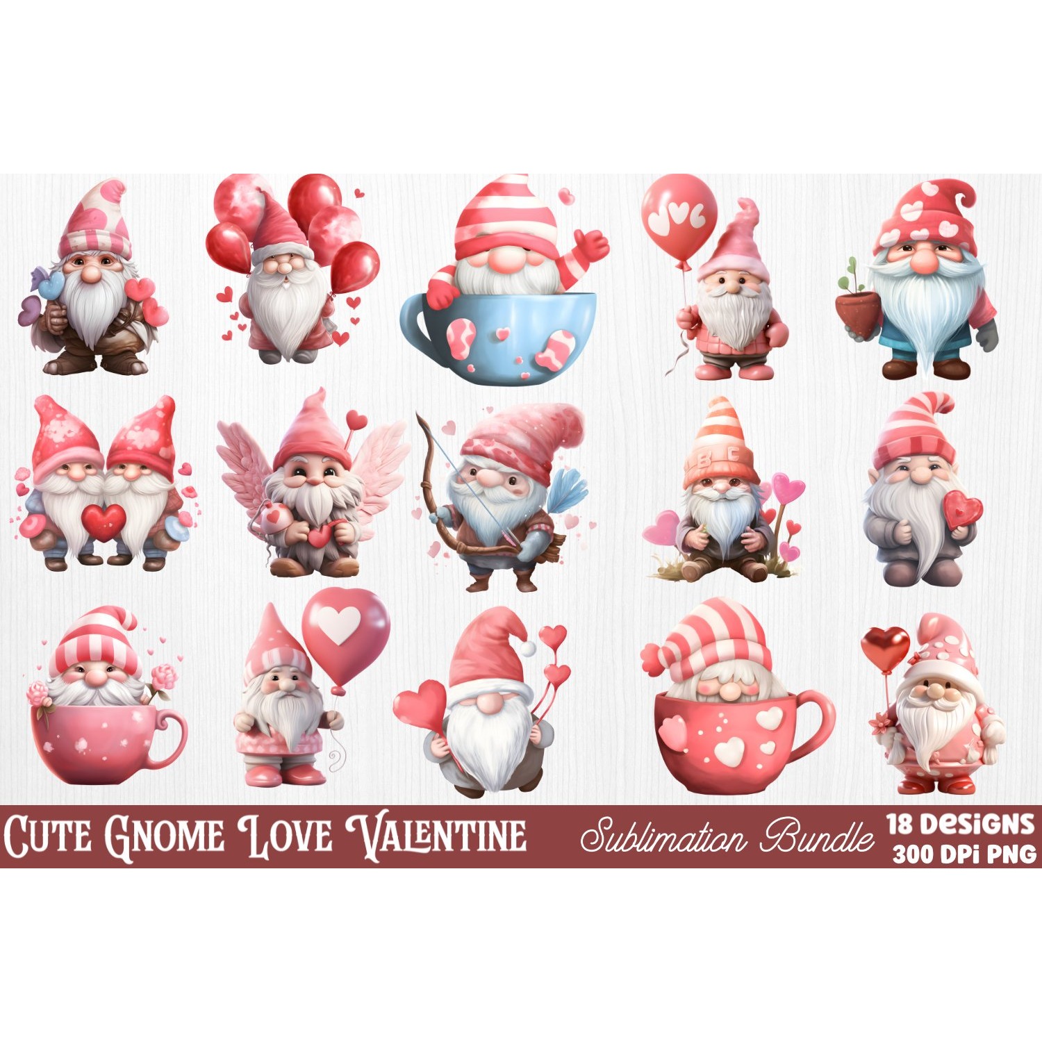 Mega Valentine's Day Clipart Sublimation 9