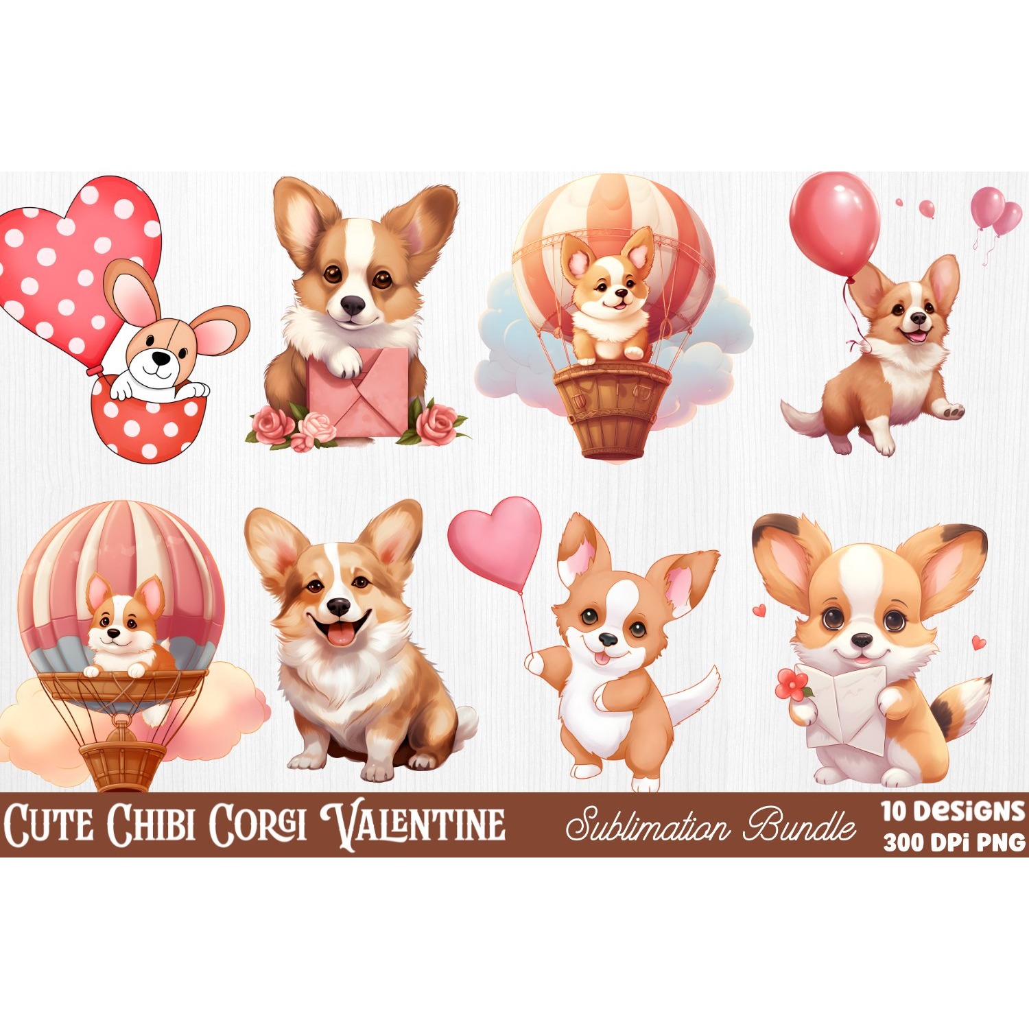 Mega Valentine's Day Clipart Sublimation 10