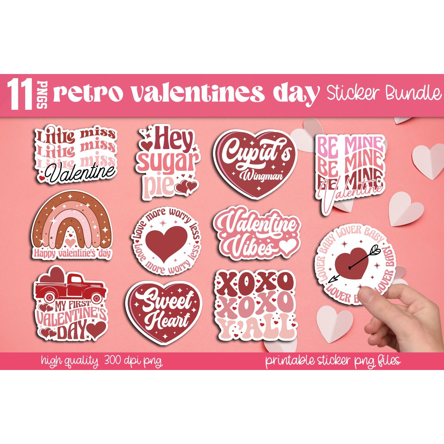 Mega Valentine's day stickers Bundle, Valentine's stickers 11