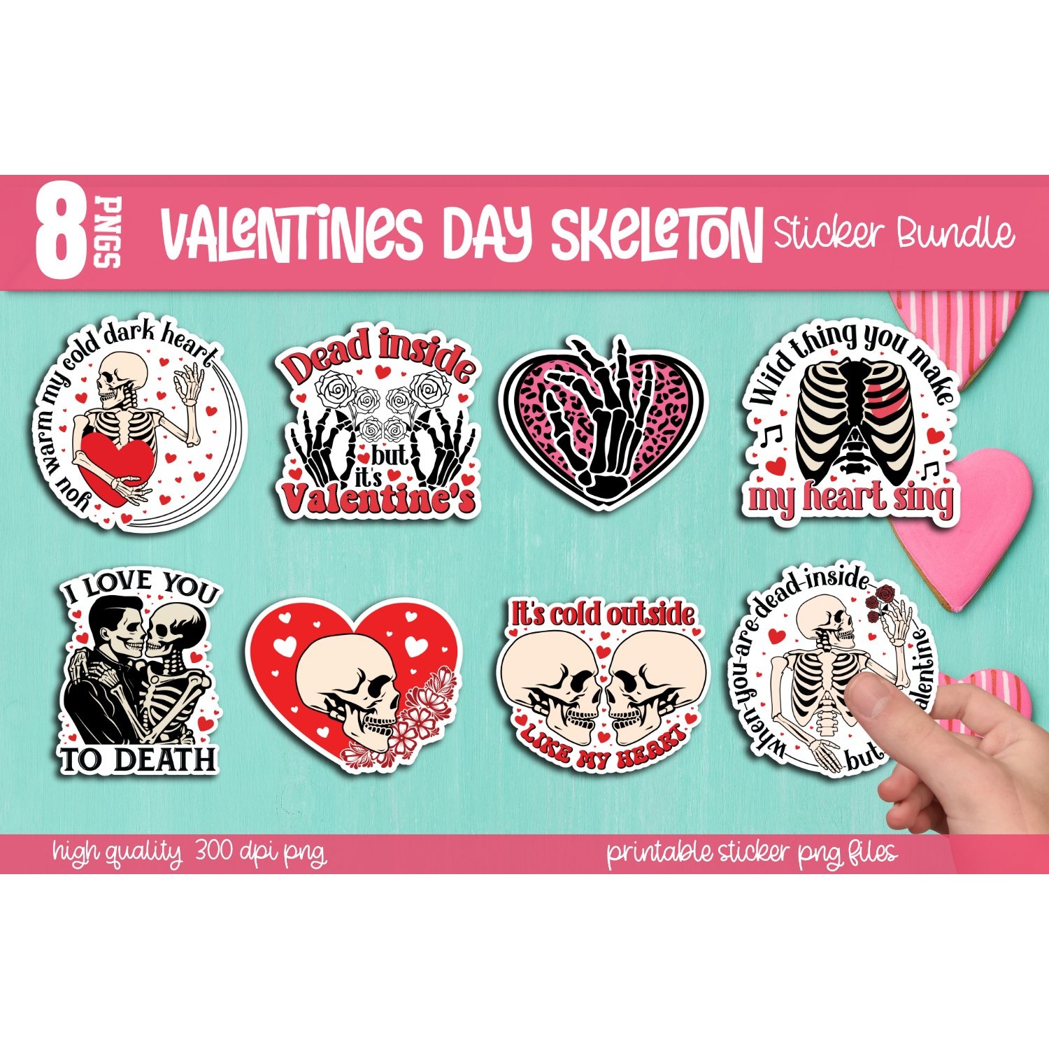 Mega Valentine's day stickers Bundle, Valentine's stickers 15