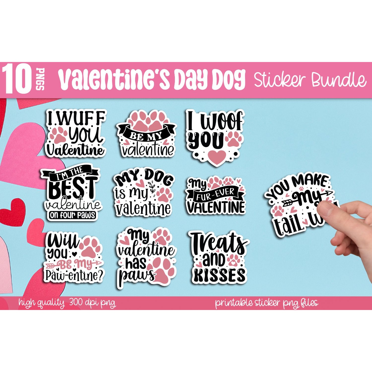 Mega Valentine's day stickers Bundle, Valentine's stickers 18