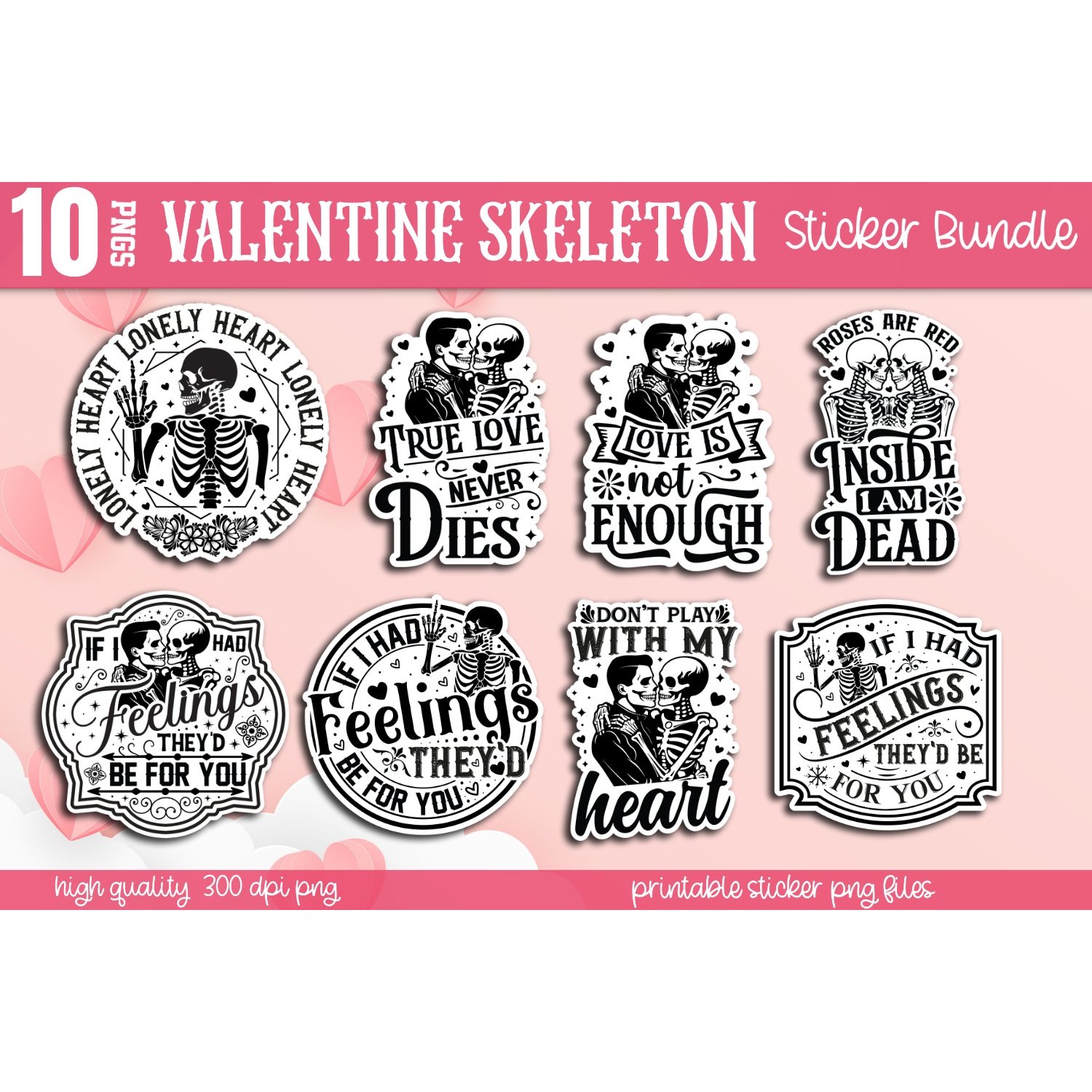 Mega Valentine's day stickers Bundle, Valentine's stickers 6
