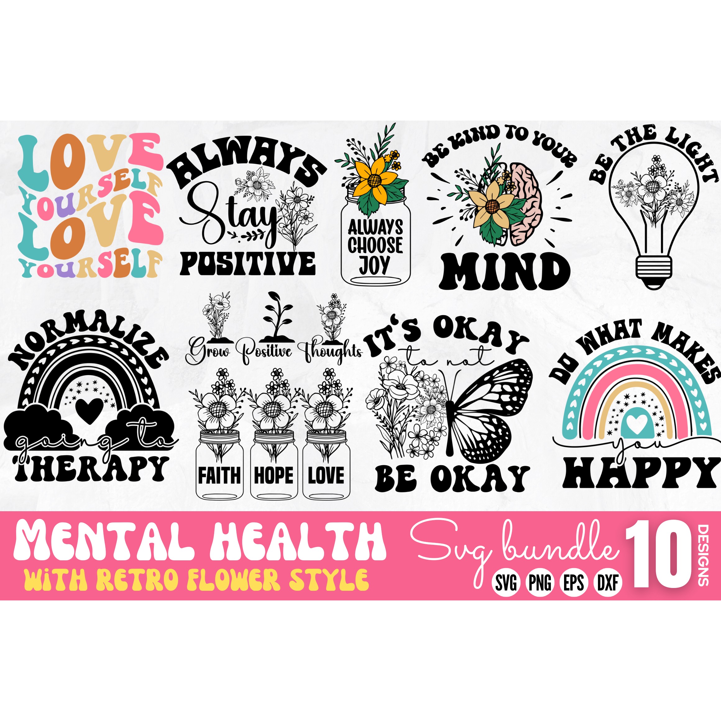 Mental Health SVG Bundle