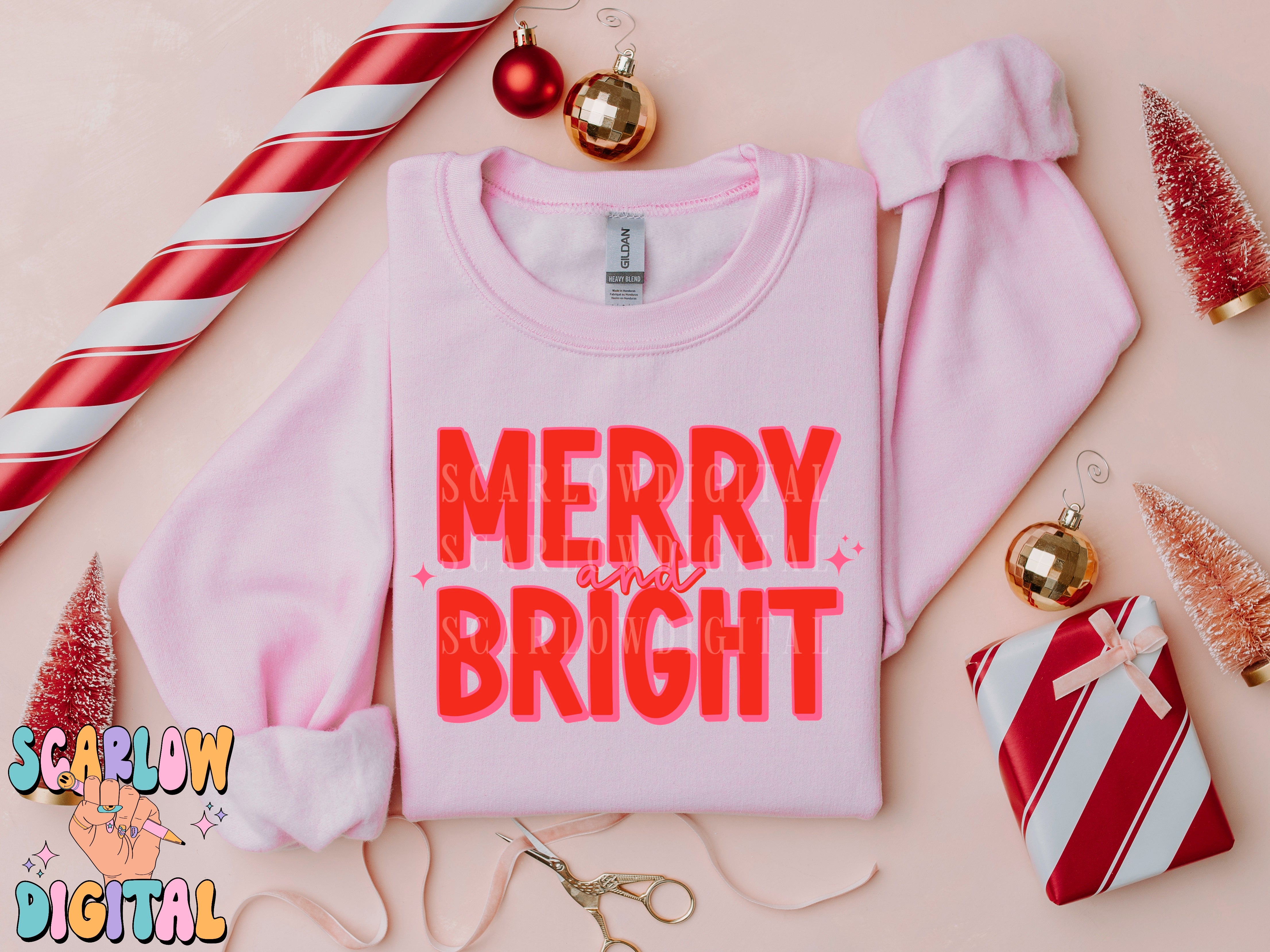 Merry and Bright PNG Digital Design 3