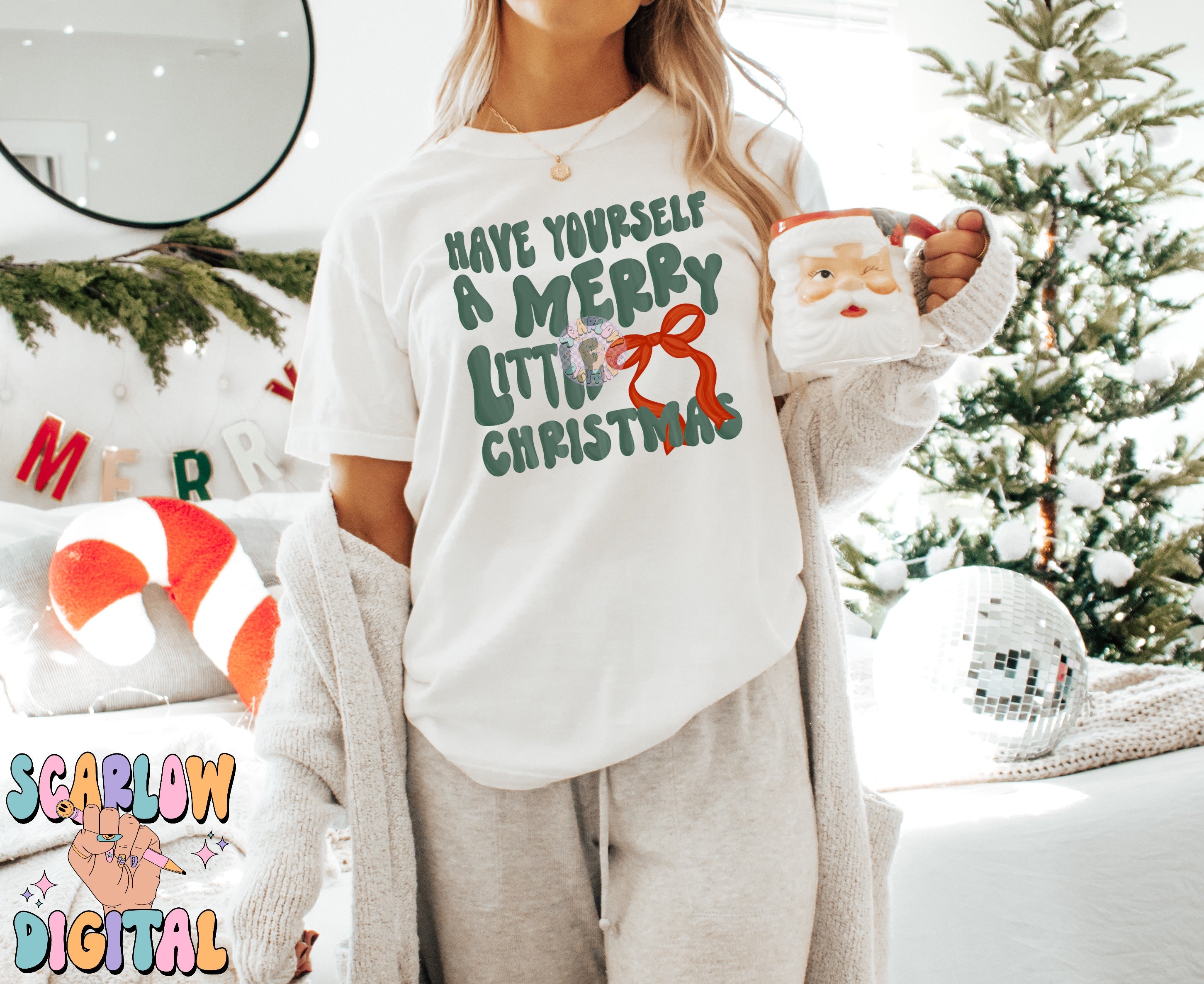 Merry Little Christmas PNG Digital Design 2