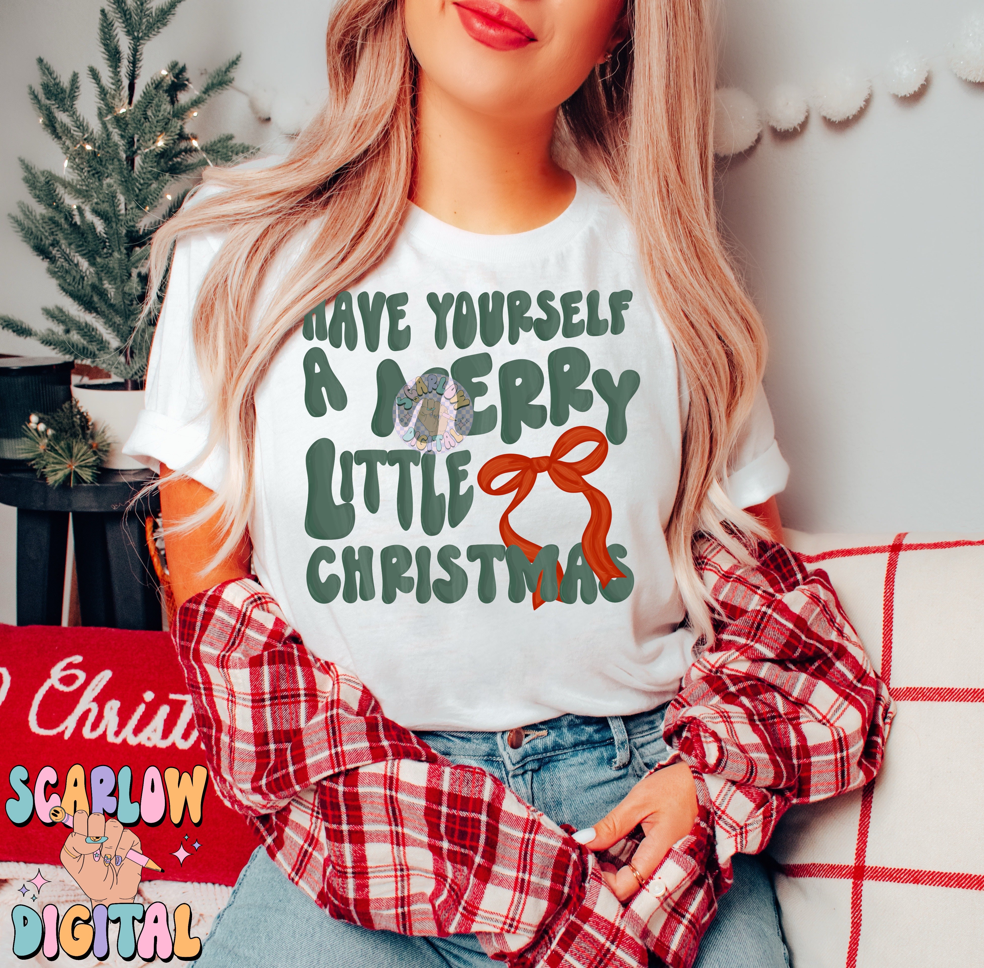 Merry Little Christmas PNG Digital Design 3