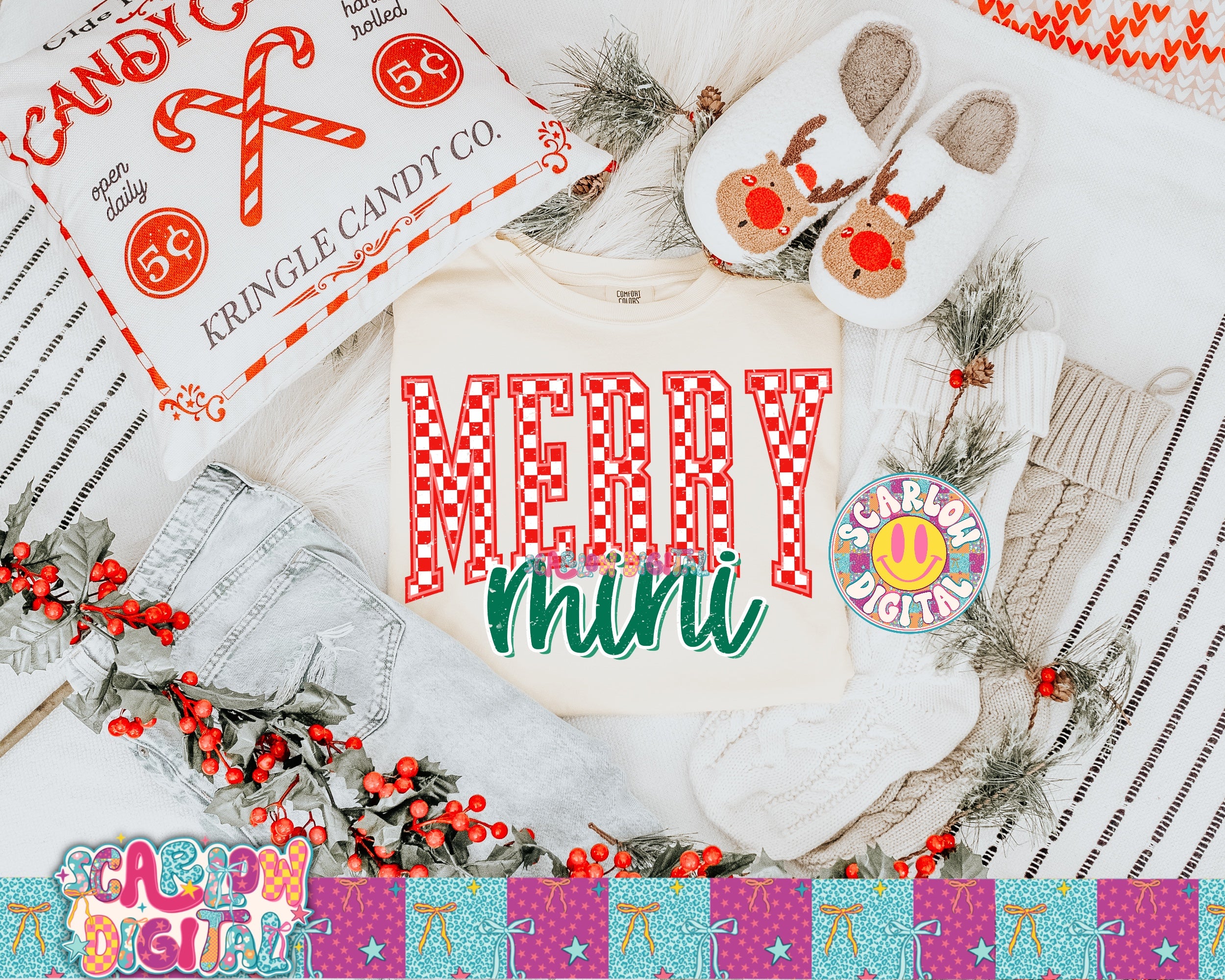 Merry Mini PNG Digital Design