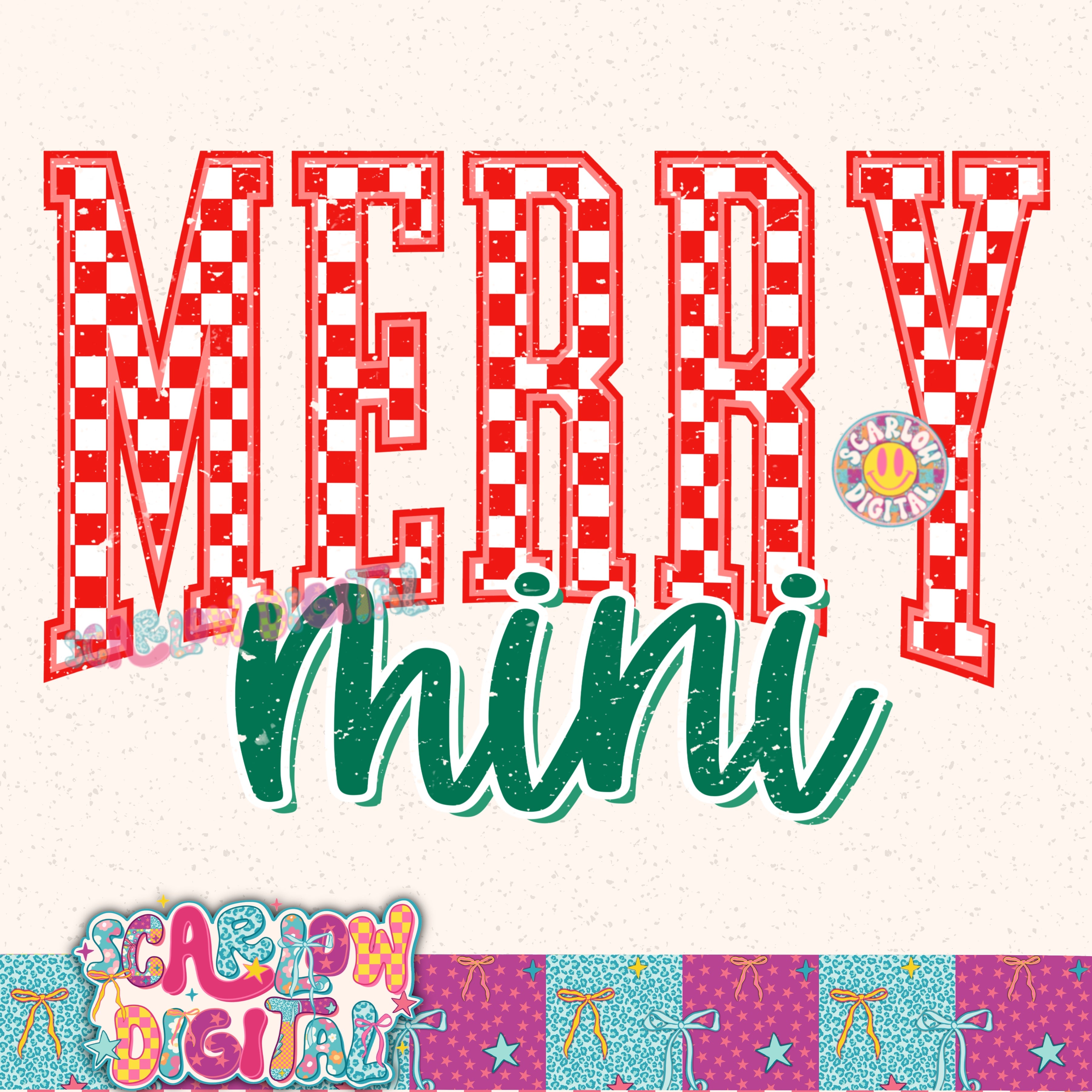 Merry Mini PNG Digital Design 3