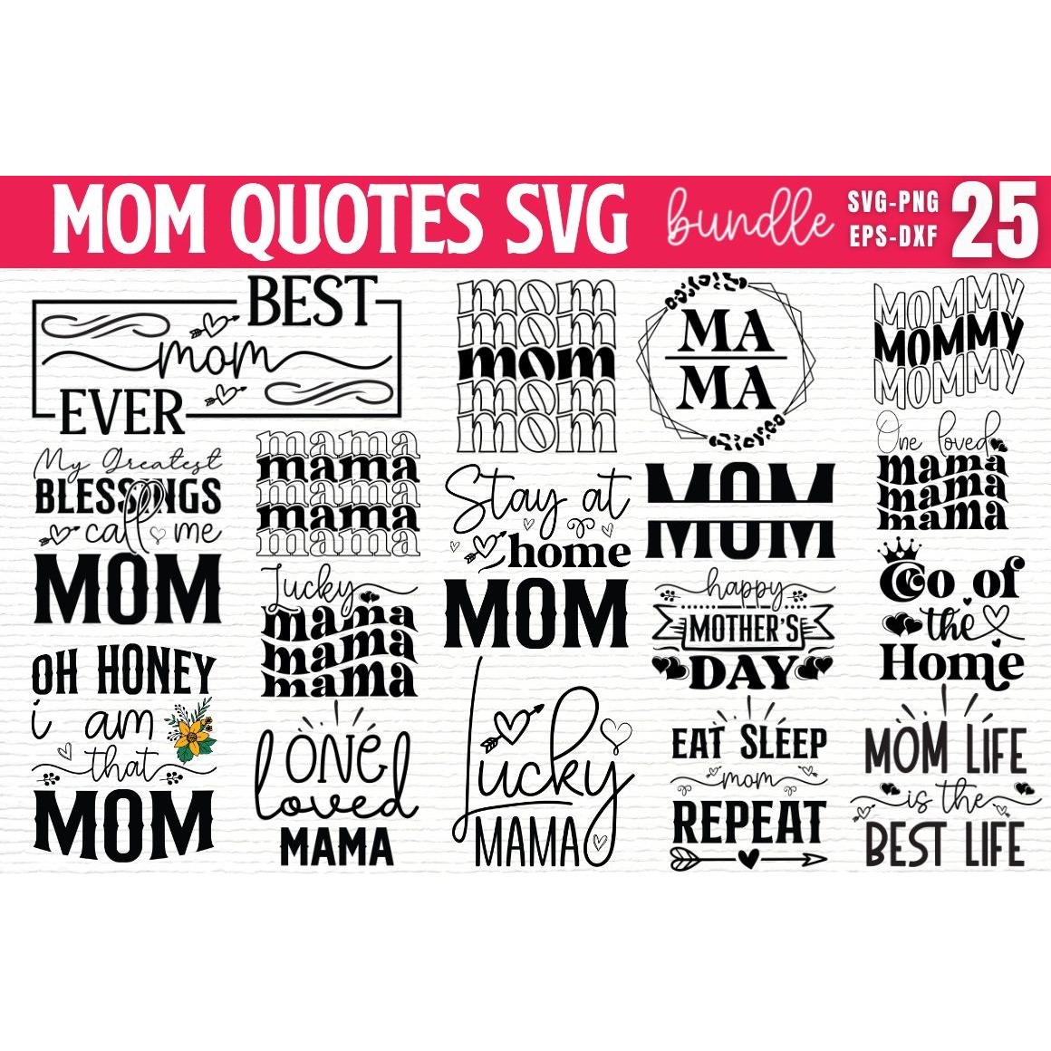 Mom Quotes SVG bundle