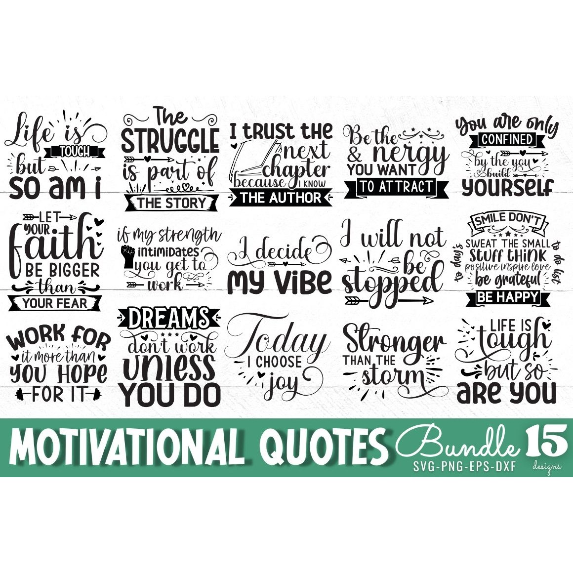 Motivational Quotes SVG bundle