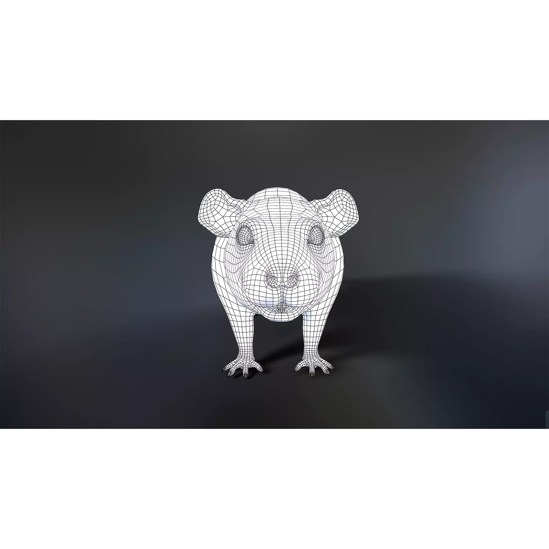 Mouse rat Low-poly 3D model 10