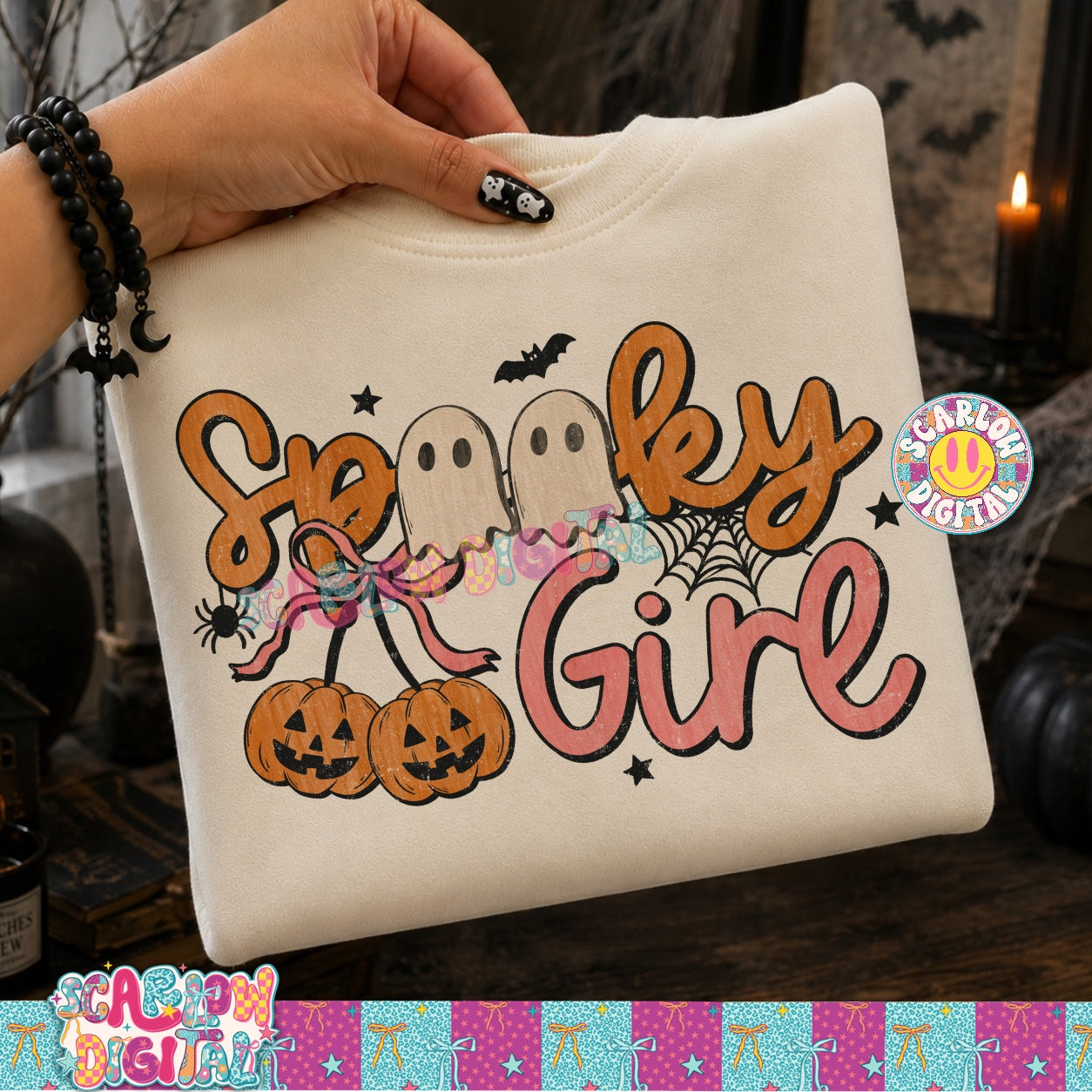 Spooky Girl PNG Digital Design 2