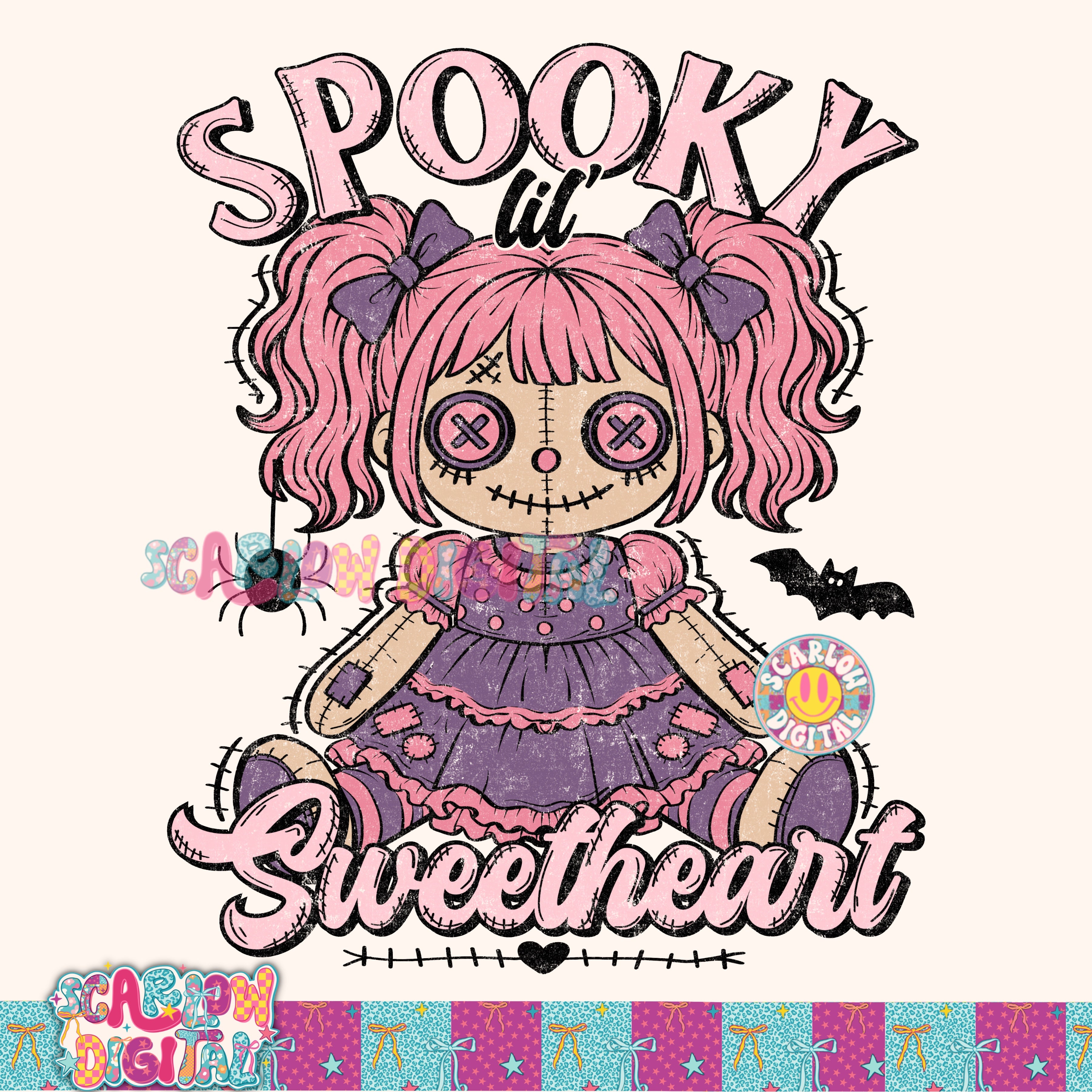 Spooky Sweetheart PNG Digital Design