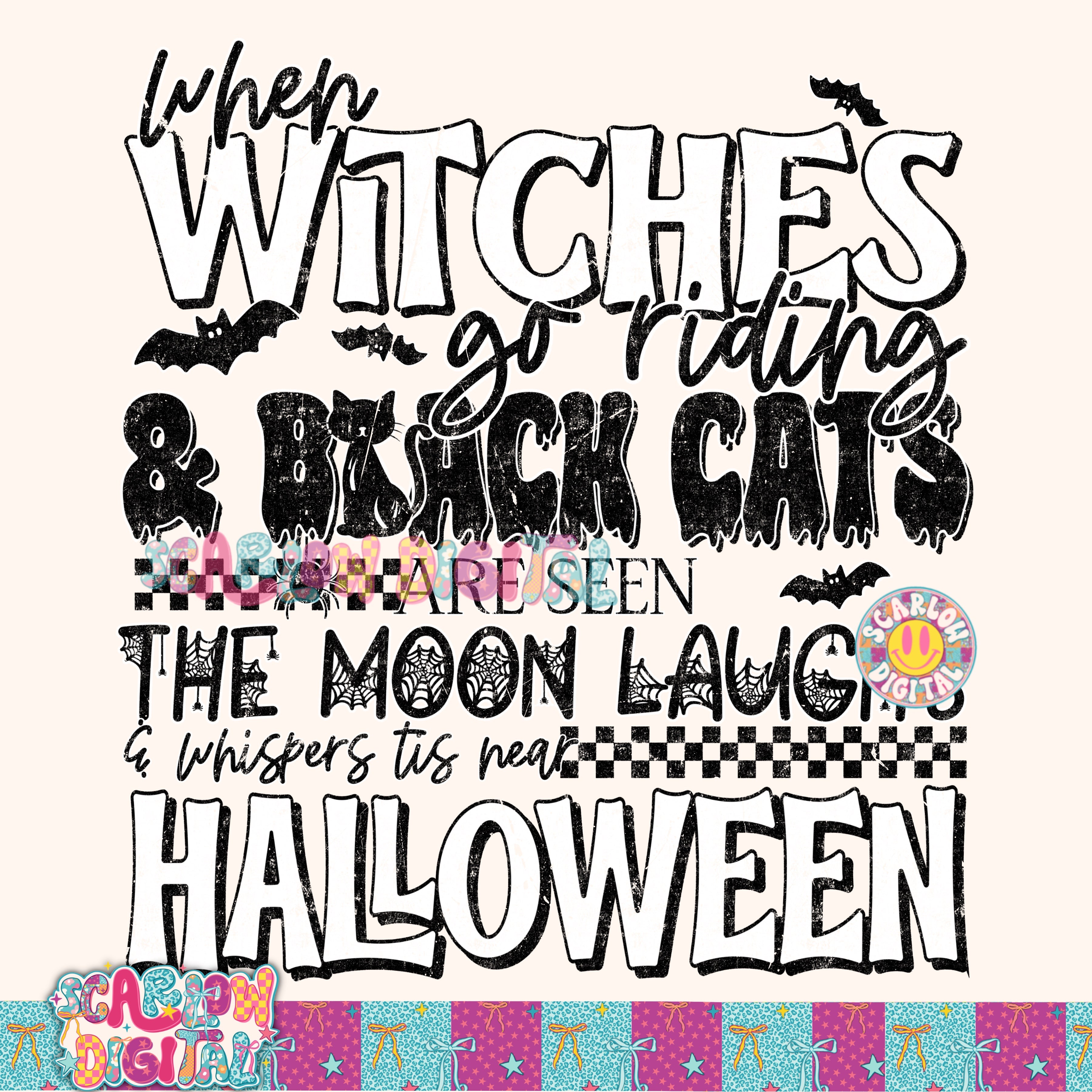 When Witches Go Riding PNG Digital Design 3