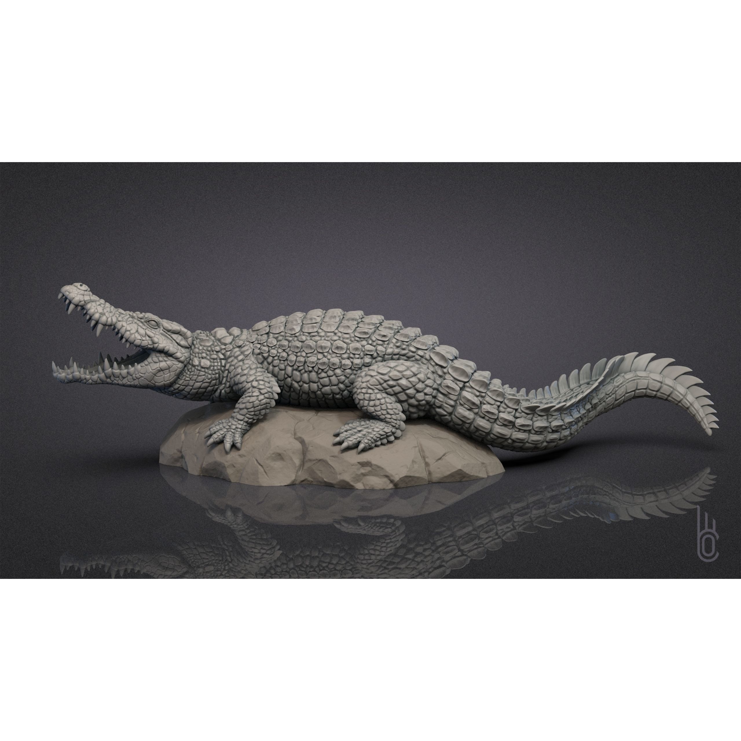Nile Crocodile 3D print model 2