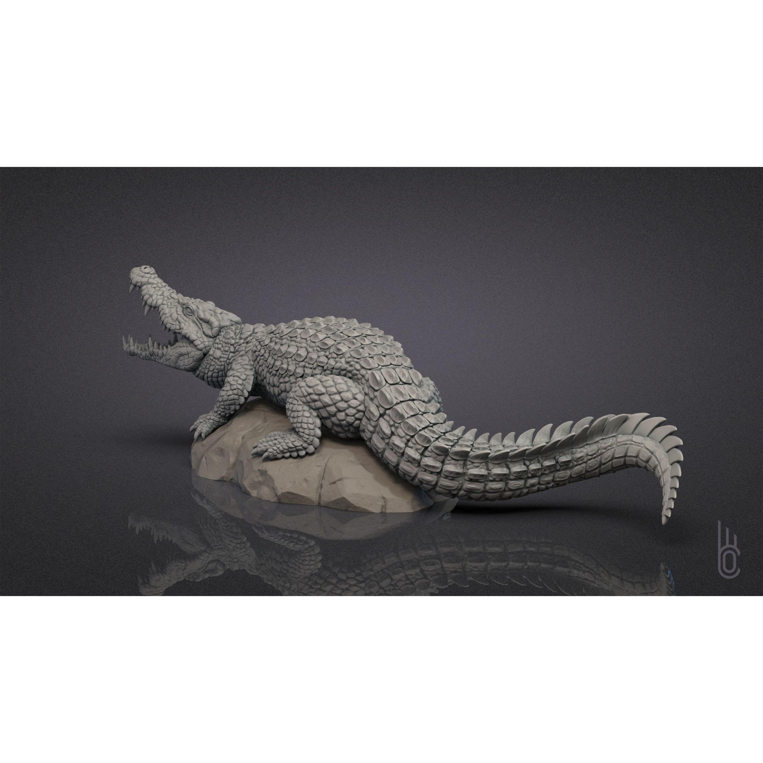 Nile Crocodile 3D print model 3