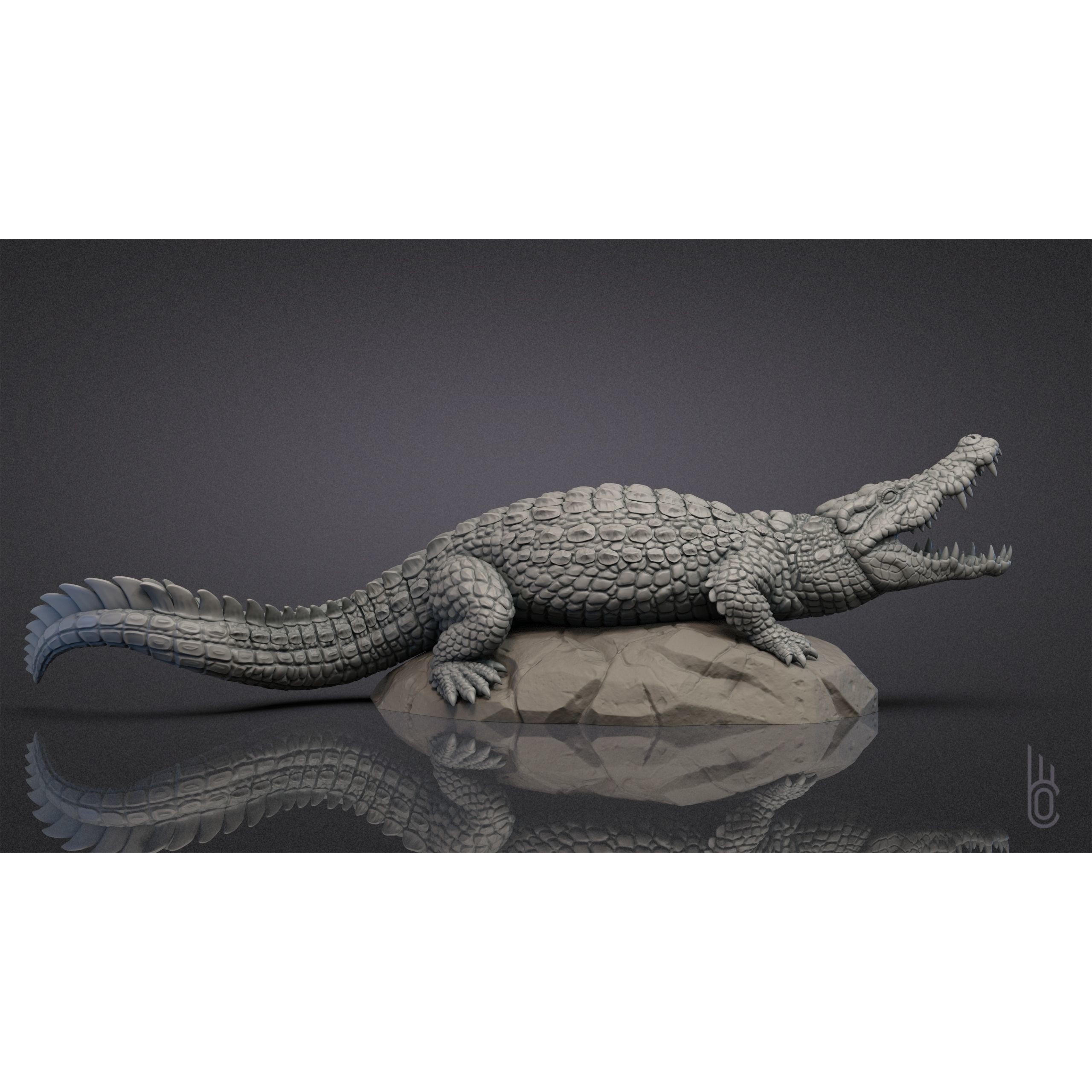 Nile Crocodile 3D print model 4