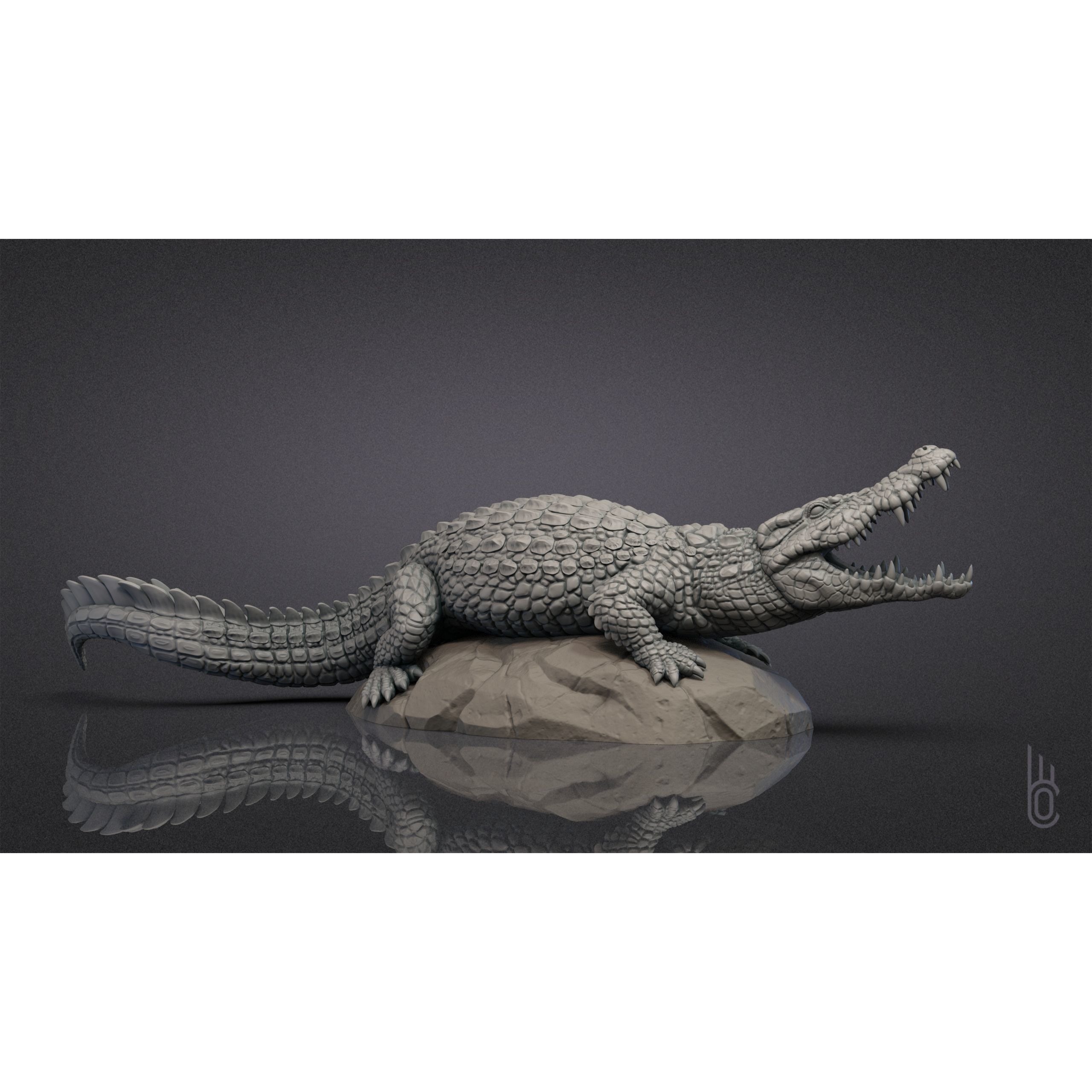 Nile Crocodile 3D print model 5